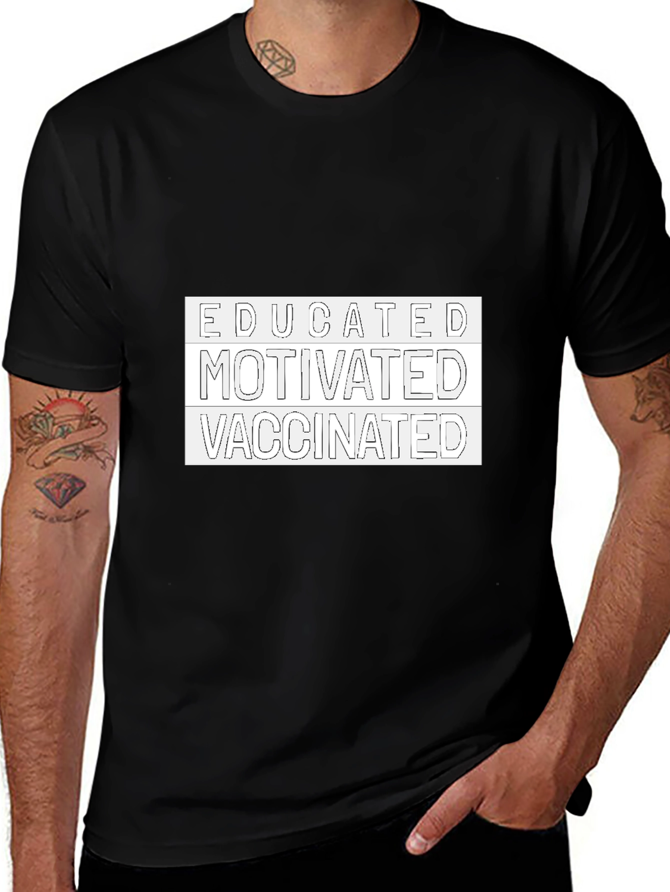 Educated Motivated Vaccinated Tee