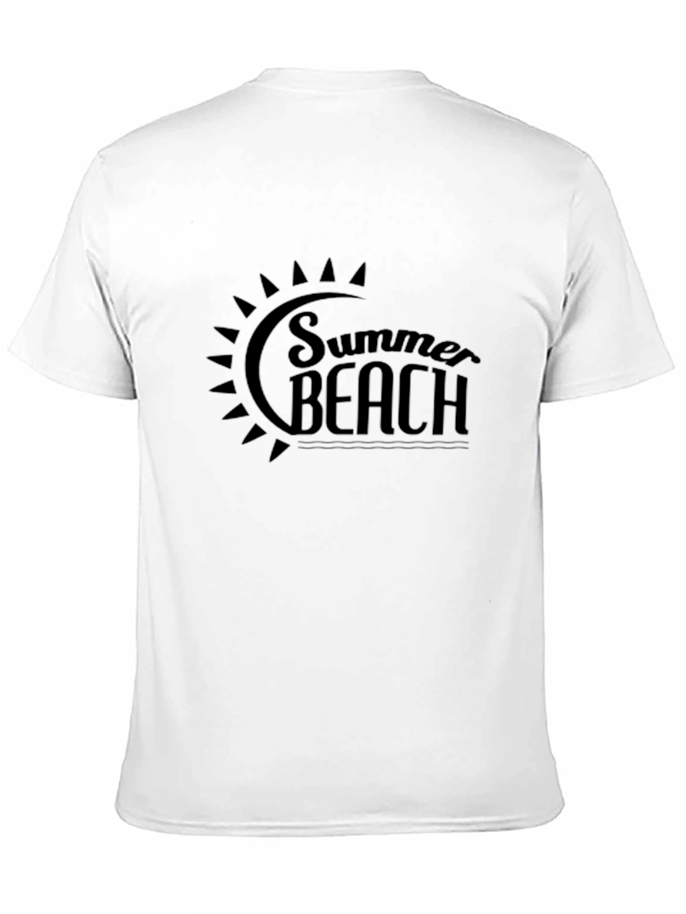 Summer Beach T-Shirt - Black Cotton Tee