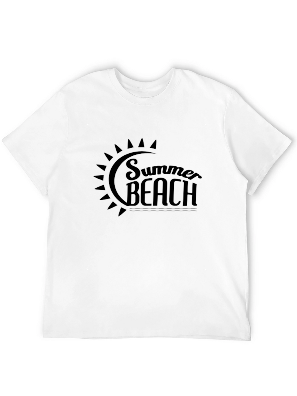 Summer Beach T-Shirt - Black Cotton Tee