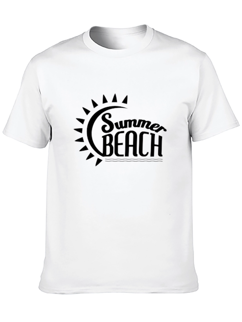 Summer Beach T-Shirt - Black Cotton Tee