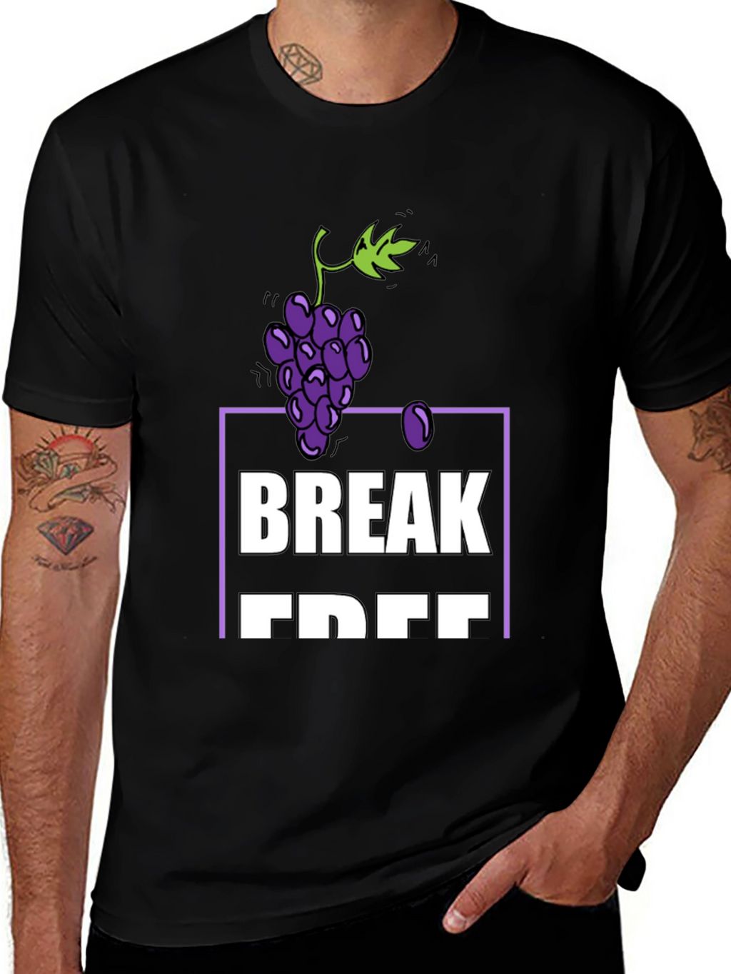 Grapes Break Free T-Shirt - Soft Cotton Blend