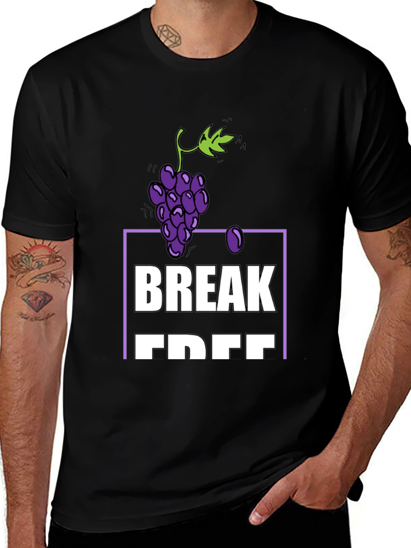 Grapes Break Free T-Shirt - Soft Cotton Blend