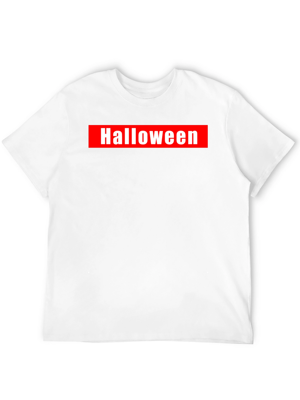 Halloween Graphic Tee - Red & White on Black