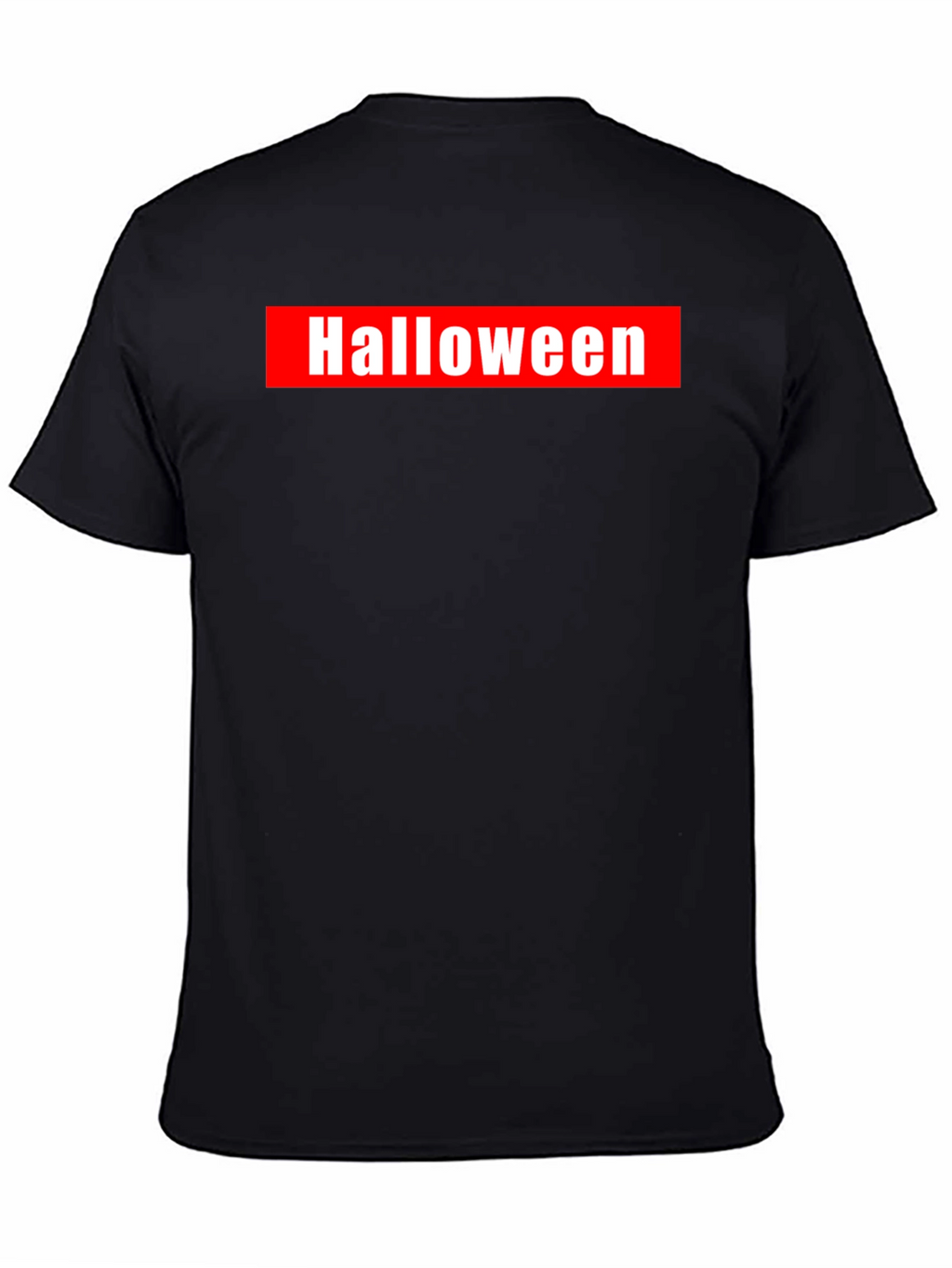Halloween Graphic Tee - Red & White on Black