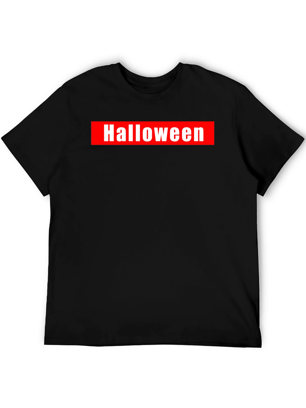 Halloween Graphic Tee - Red & White on Black