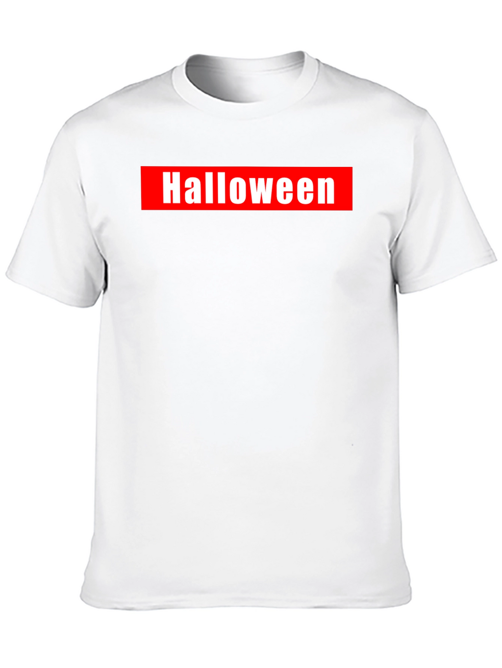 Halloween Graphic Tee - Red & White on Black