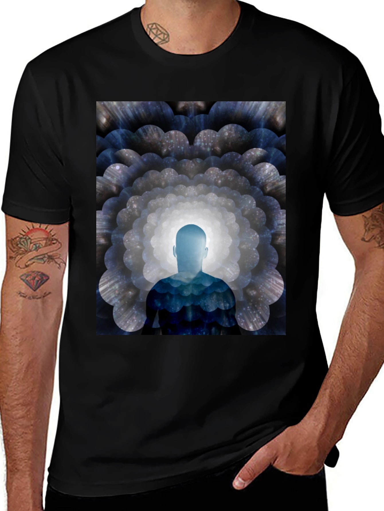 Meditative Man Graphic T-Shirt