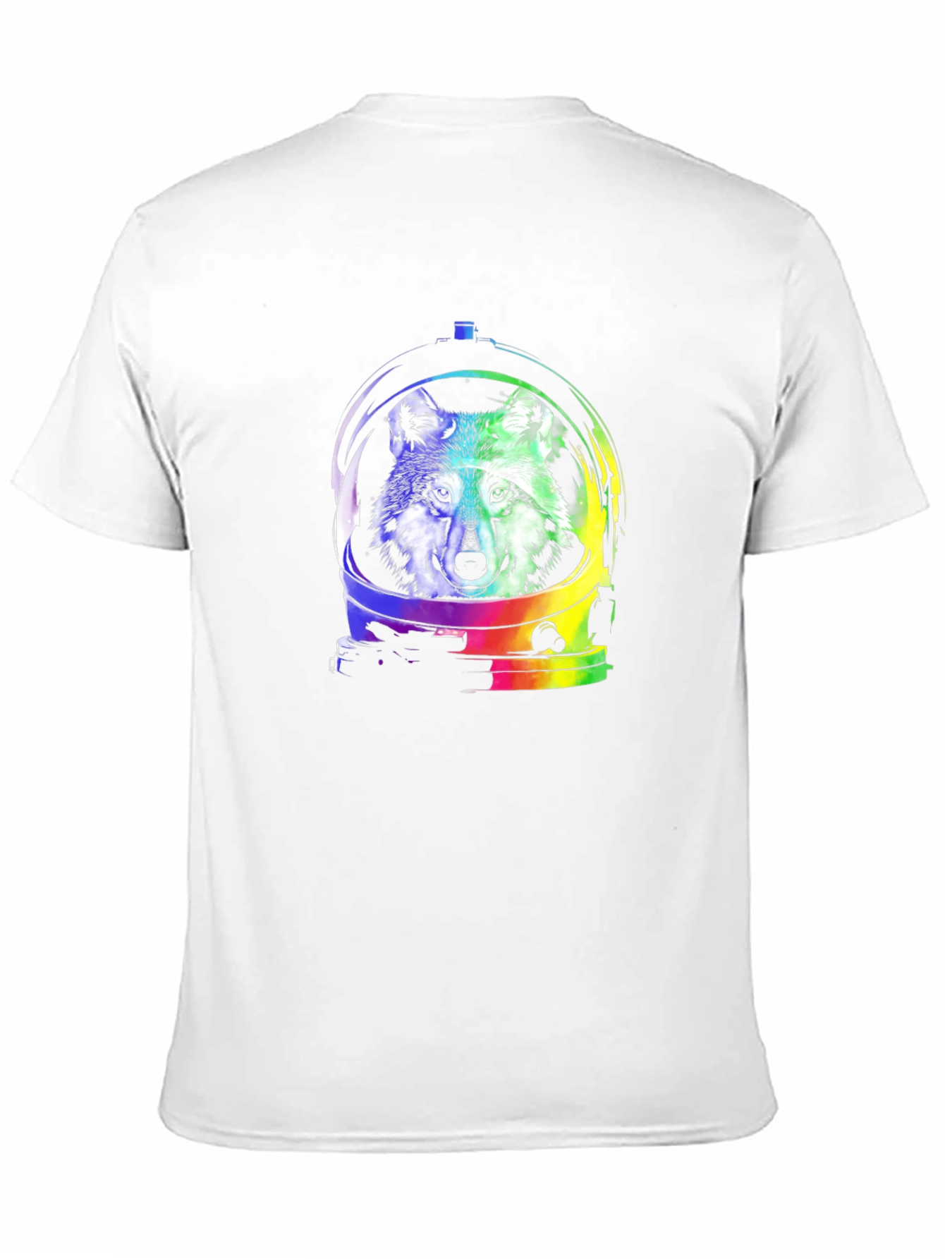 Wolf Astronaut Graphic Tee - Black Cotton T-Shirt