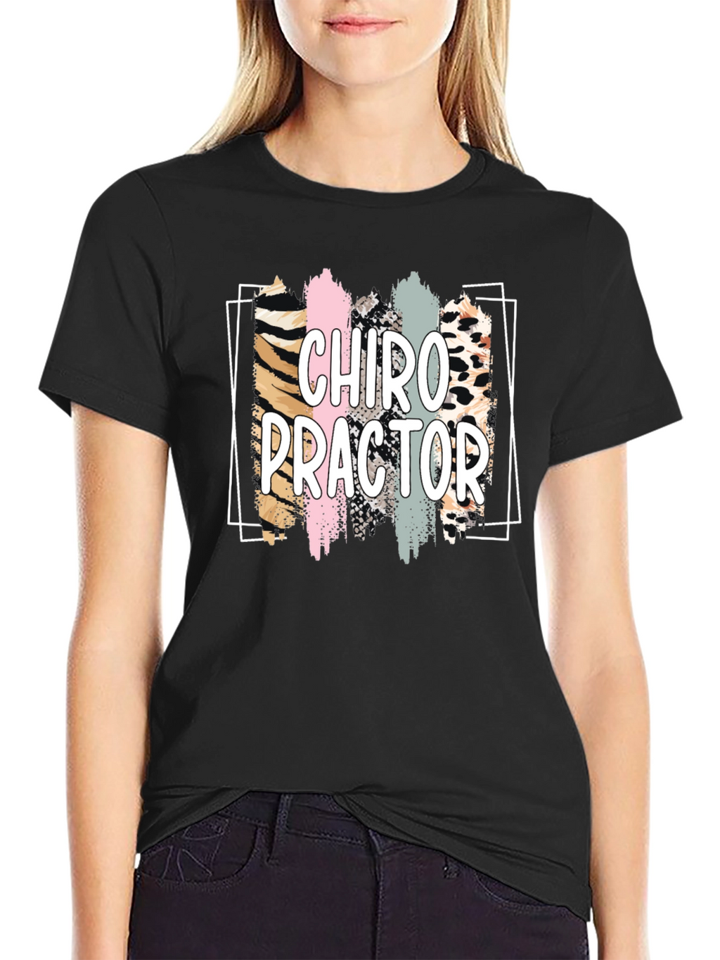 Chiropractor Graphic Tee - Black Cotton Shirt