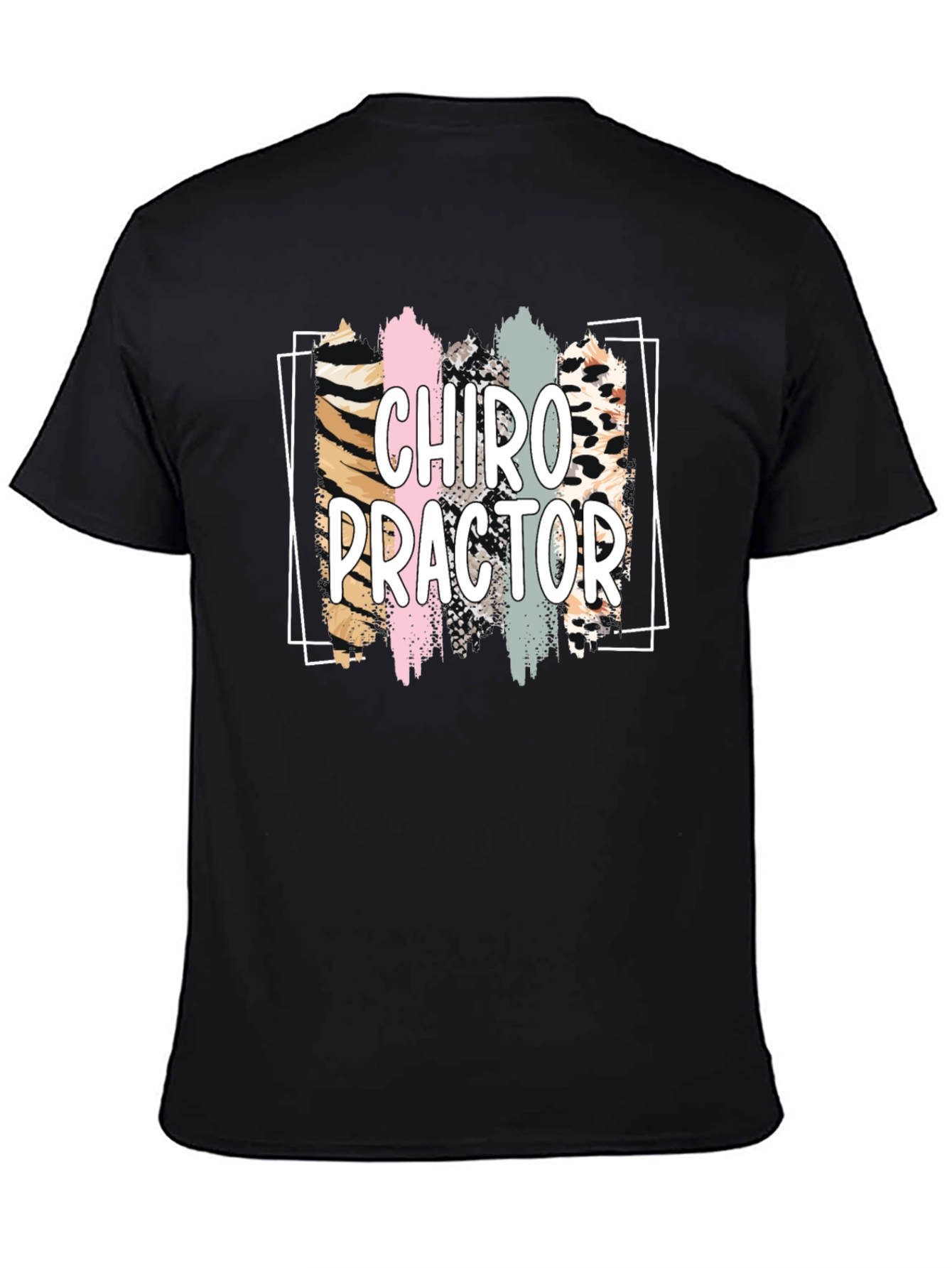 Chiropractor Graphic Tee - Black Cotton Shirt