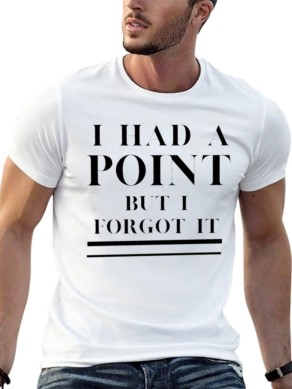 Humorous I Had a Point Black T-Shirt