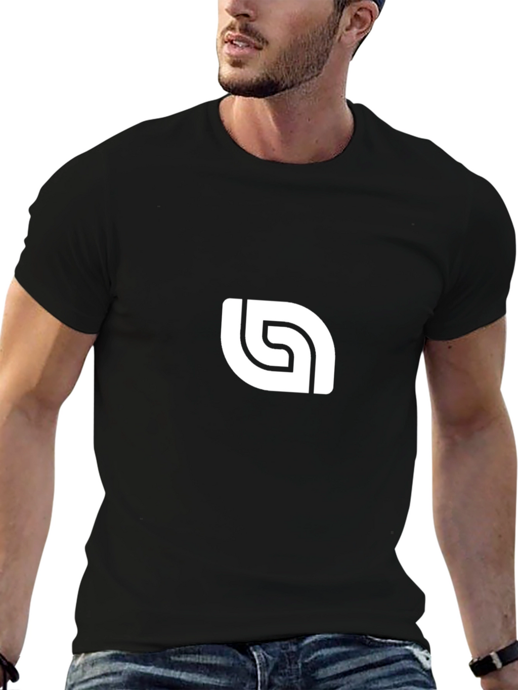 Modern Logo Black T-Shirt | Stylish Design
