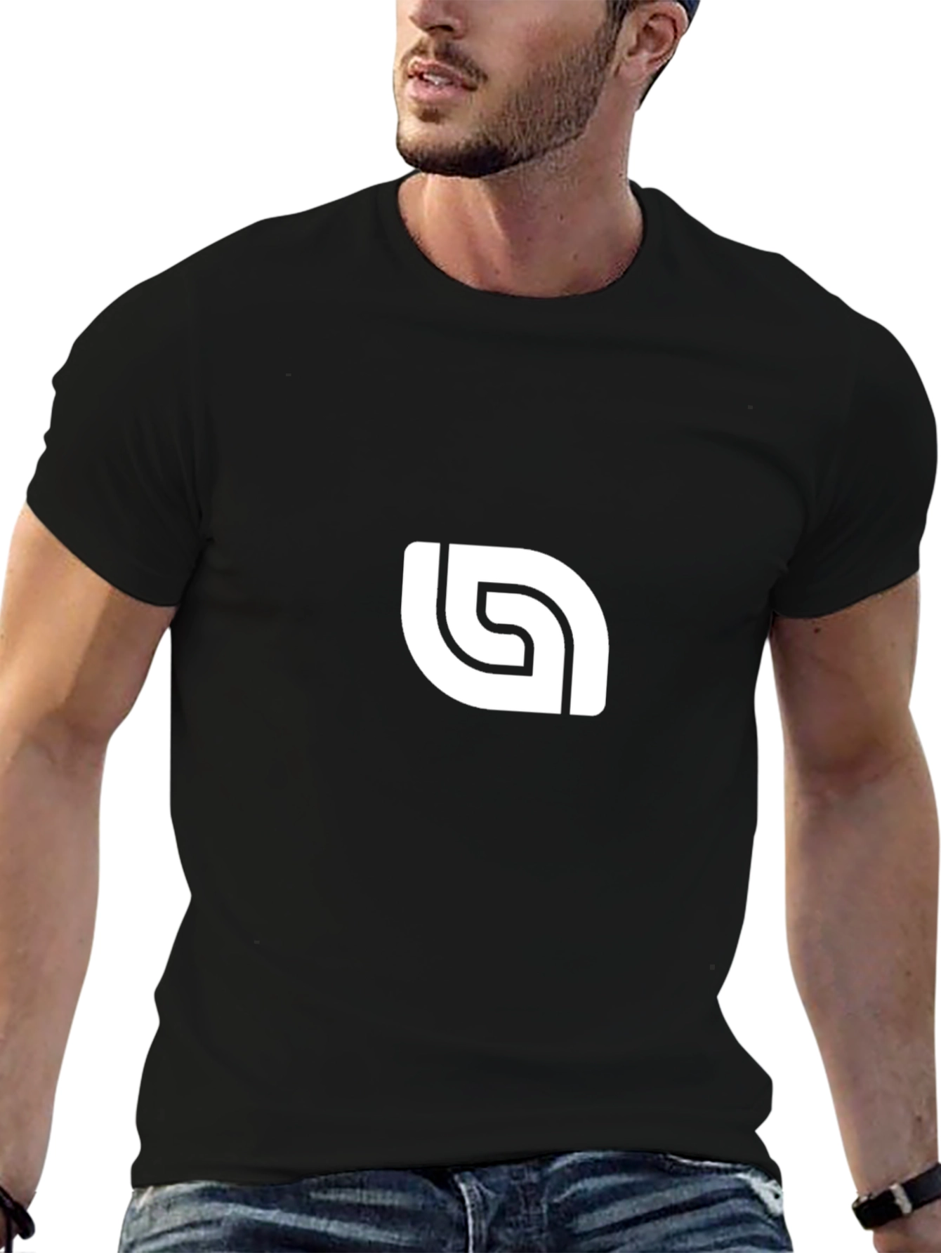 Modern Logo Black T-Shirt | Stylish Design