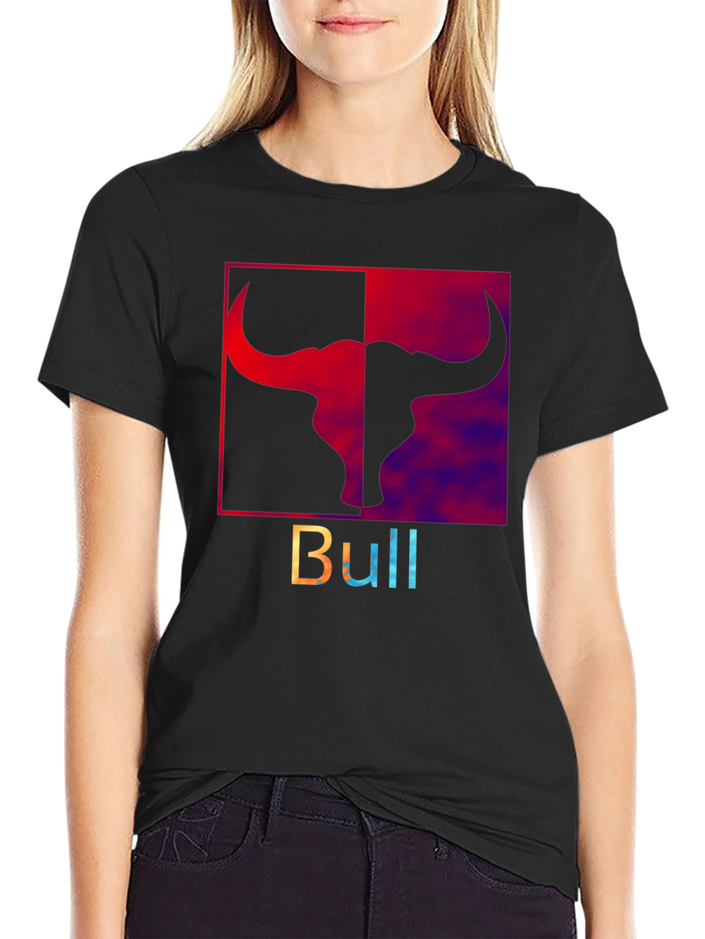 Bold Bull Graphic Tee - Stylish Mens Black T-Shirt
