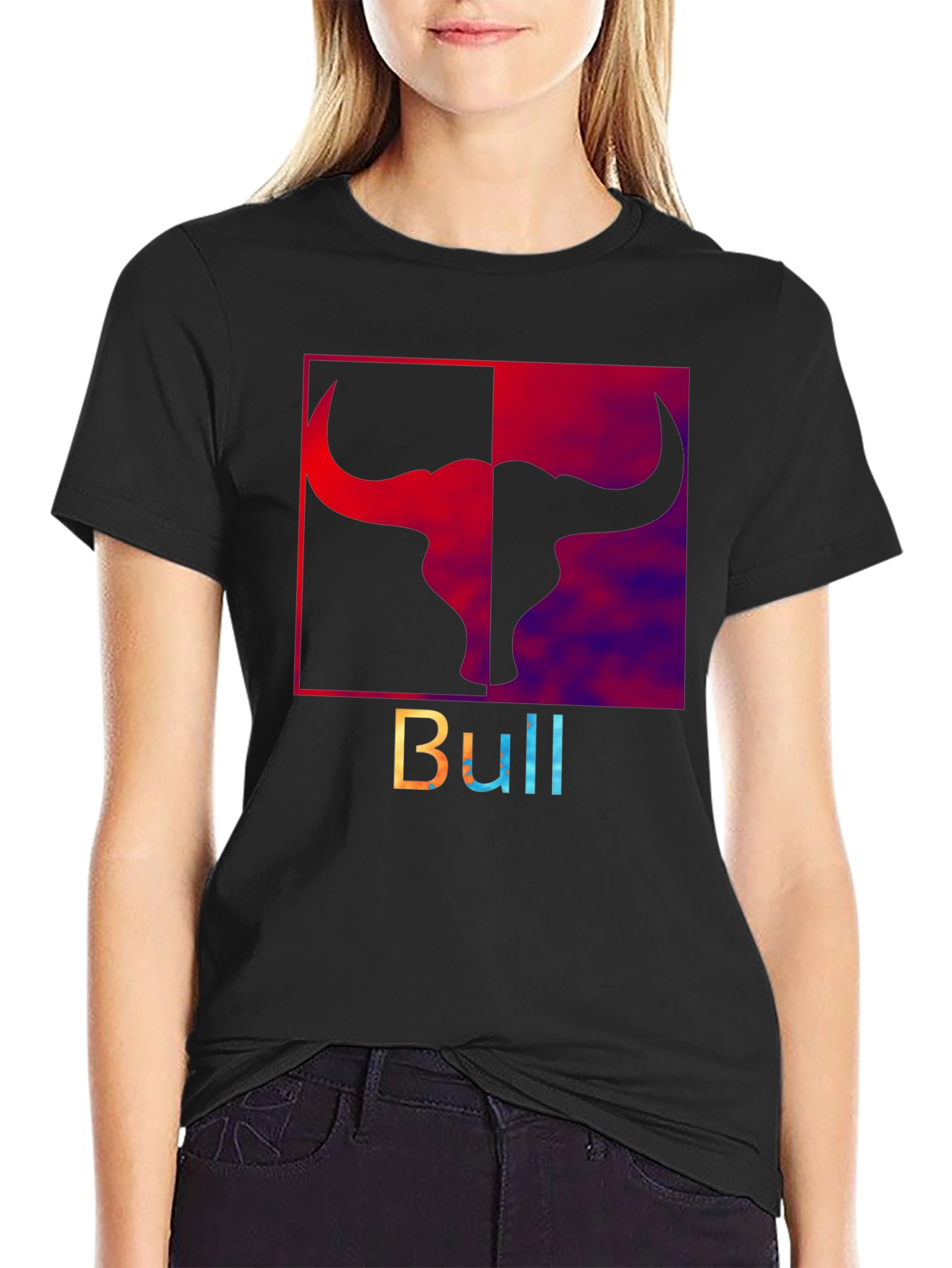 Bold Bull Graphic Tee - Stylish Mens Black T-Shirt
