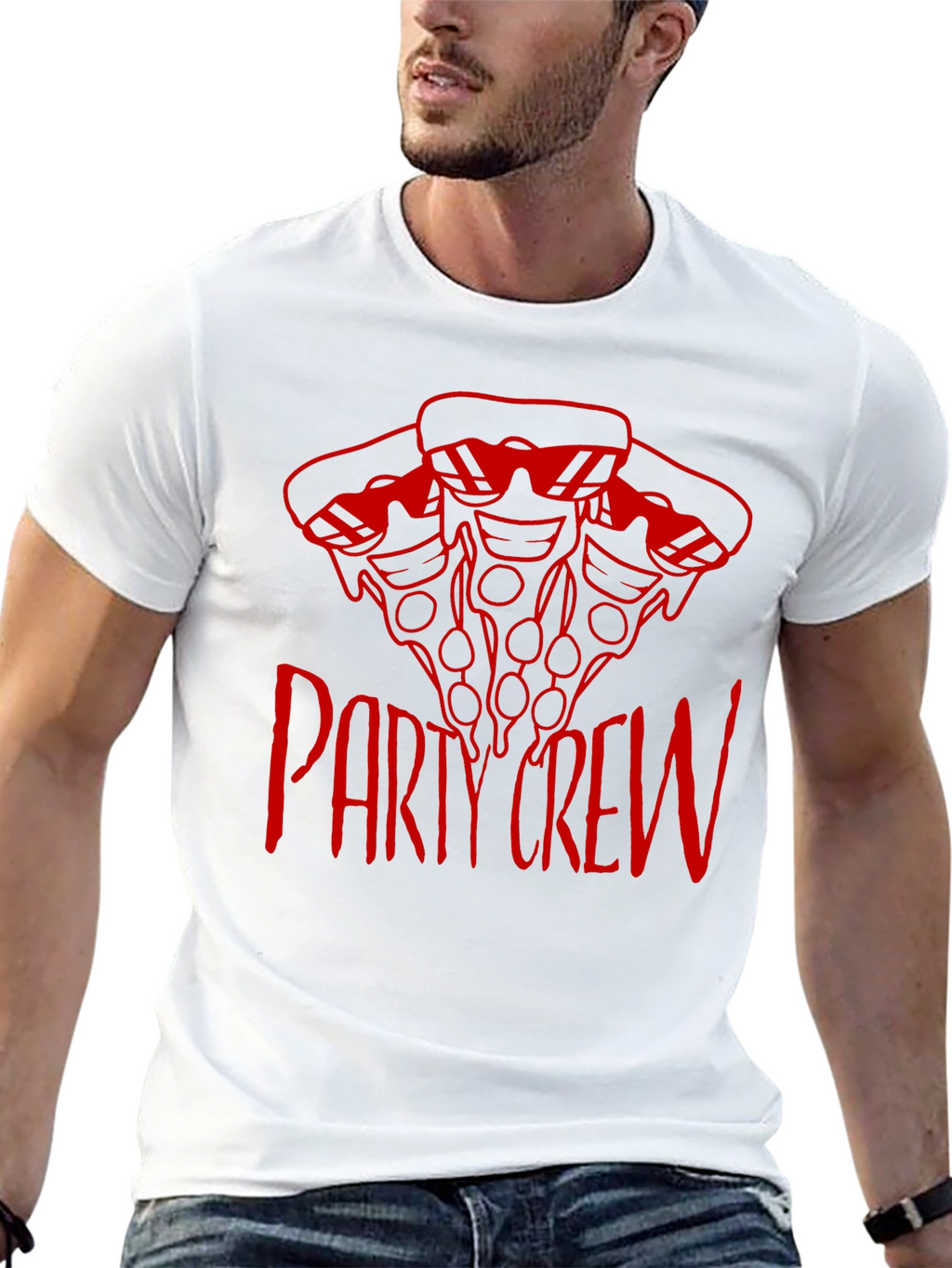 Pizza Party Crew T-Shirt - Cool Graphic Tee