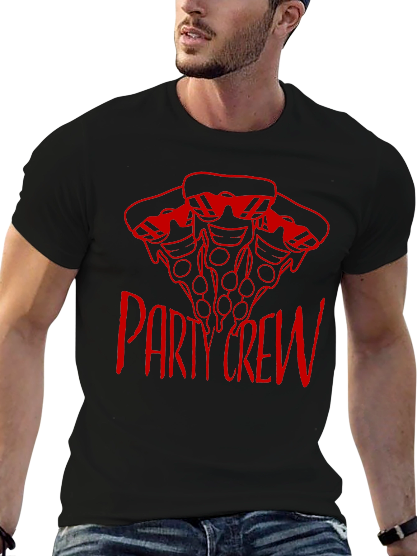 Pizza Party Crew T-Shirt - Cool Graphic Tee