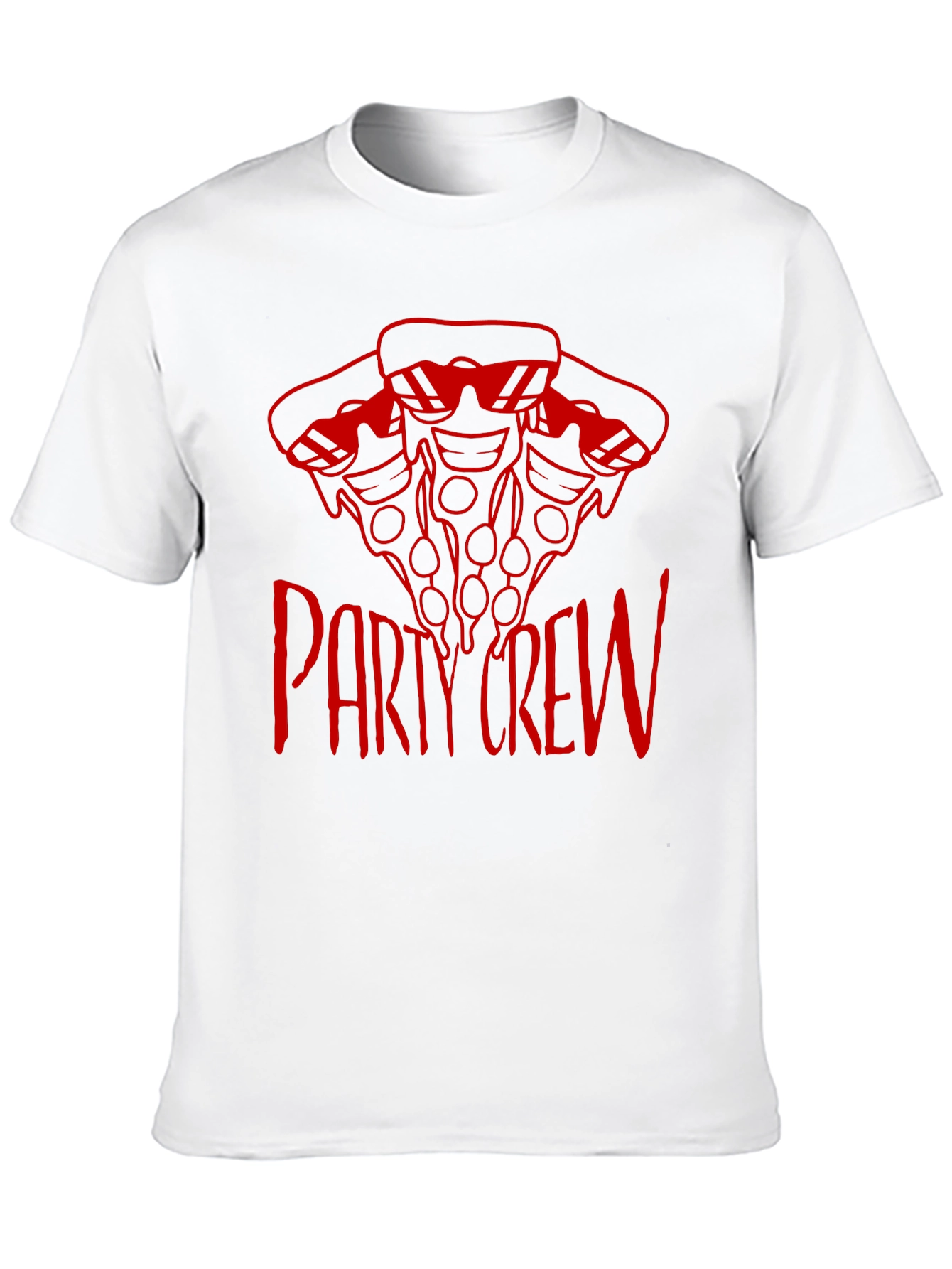 Pizza Party Crew T-Shirt - Cool Graphic Tee