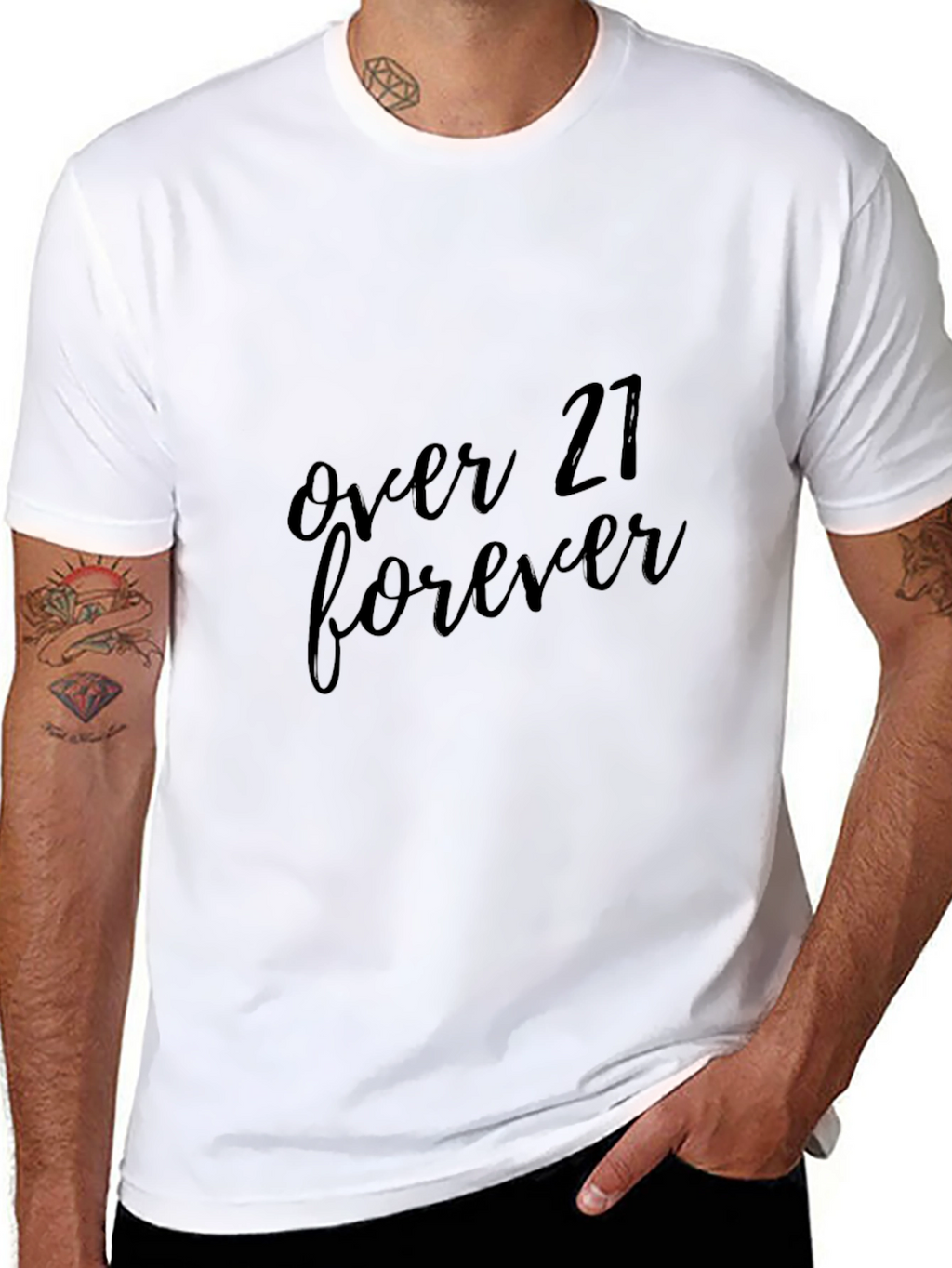 Over 21 Forever Black Graphic T-Shirt