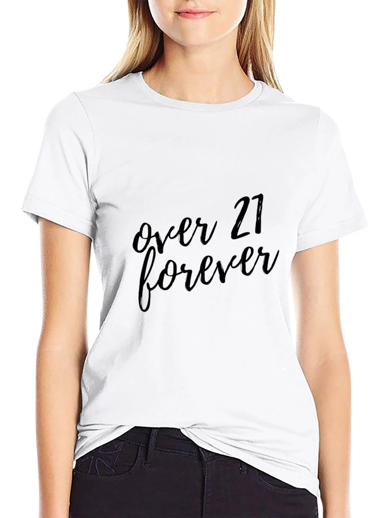 Over 21 Forever Black Graphic T-Shirt