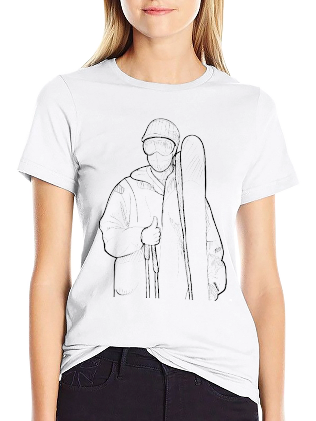 Outline Musician Graphic Black T-Shirt