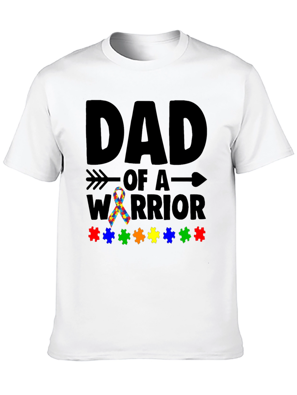 Dad of a Warrior Autism Awareness T-Shirt