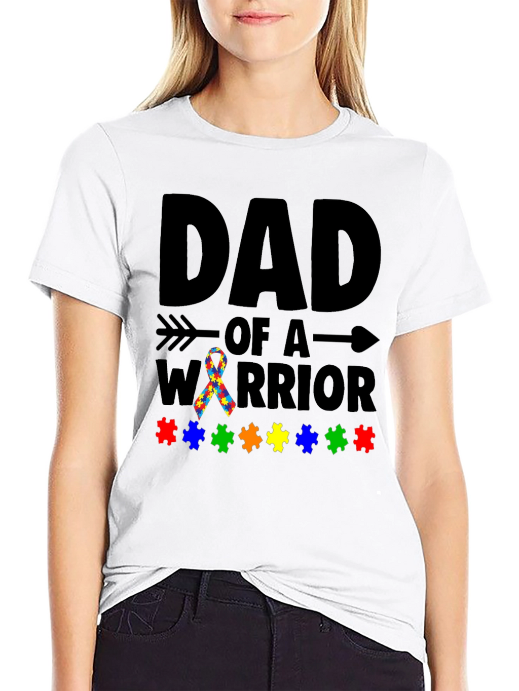 Dad of a Warrior Autism Awareness T-Shirt