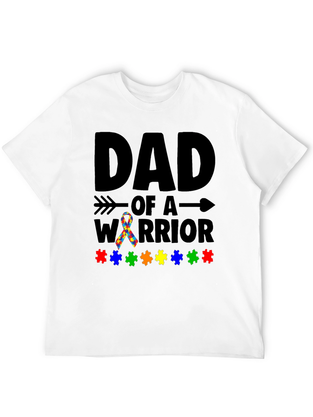 Dad of a Warrior Autism Awareness T-Shirt