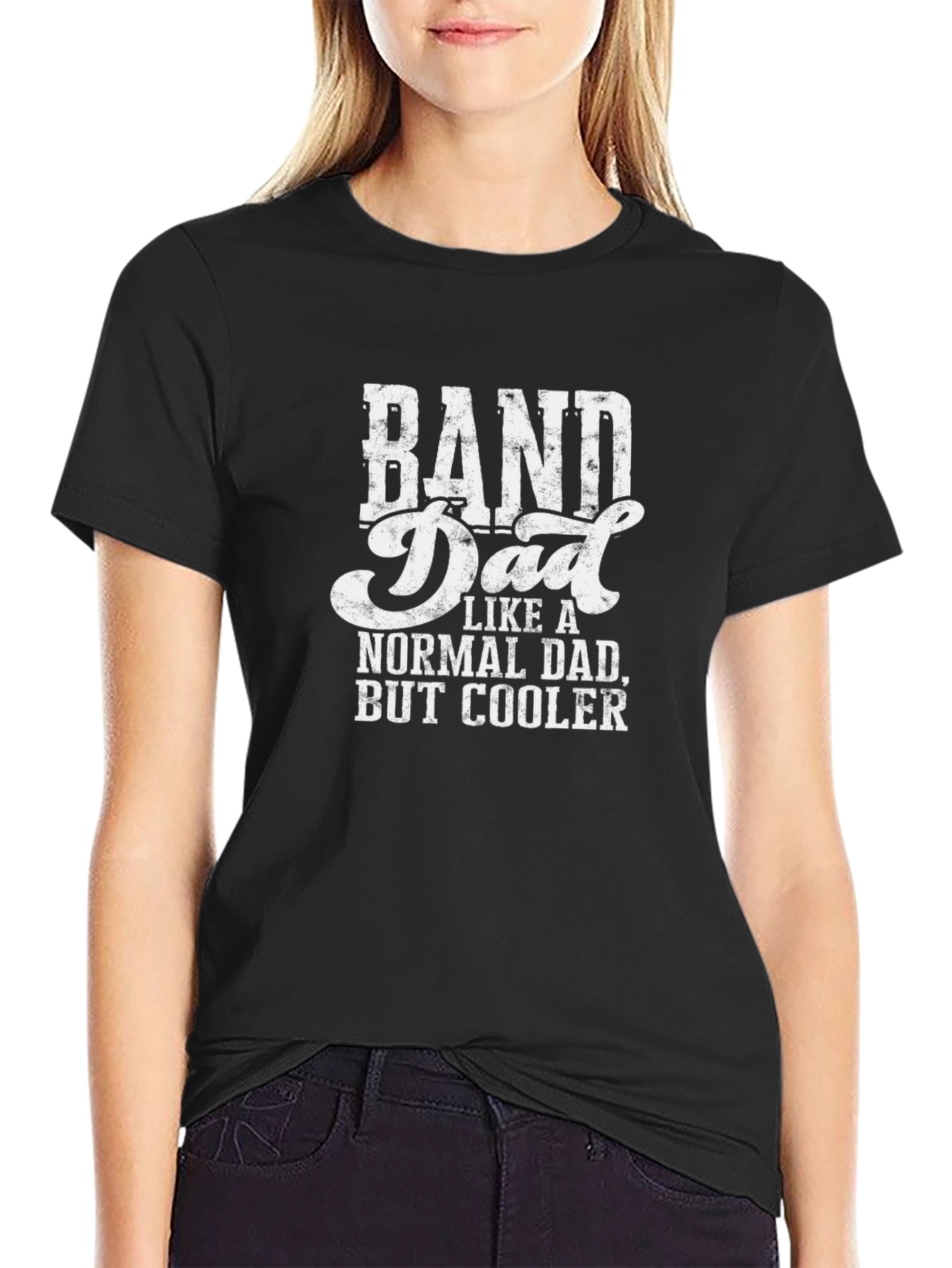 Band Dad Like A Normal Dad But Cooler Black T-Shirt