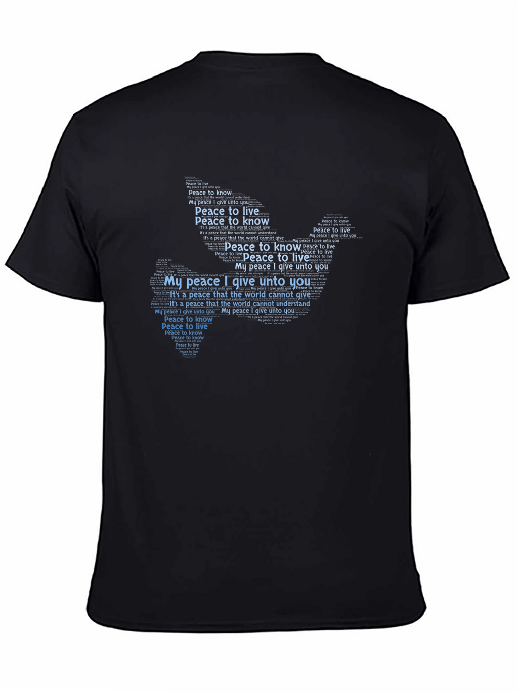 Peace Dove Word Art Graphic T-Shirt