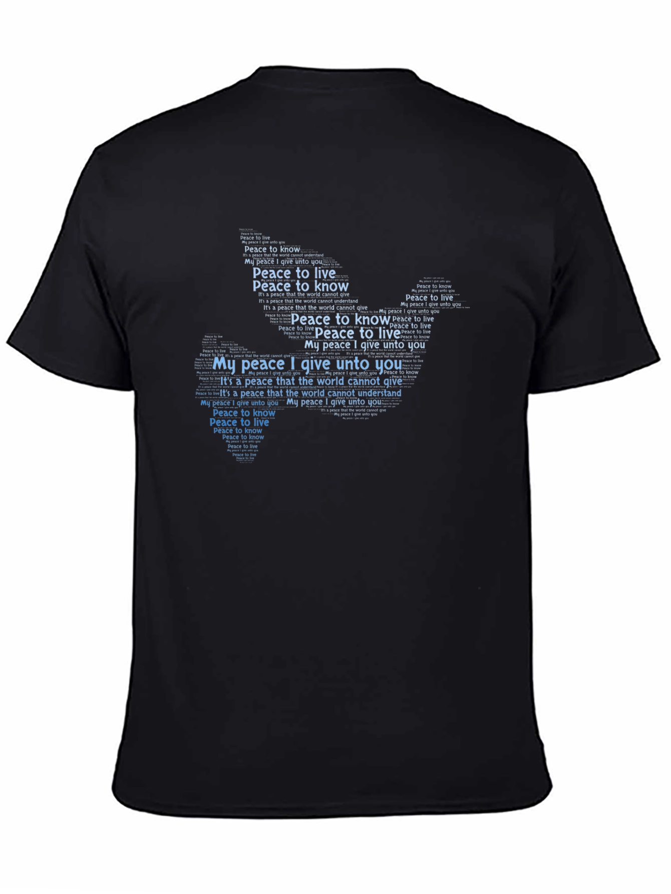 Peace Dove Word Art Graphic T-Shirt