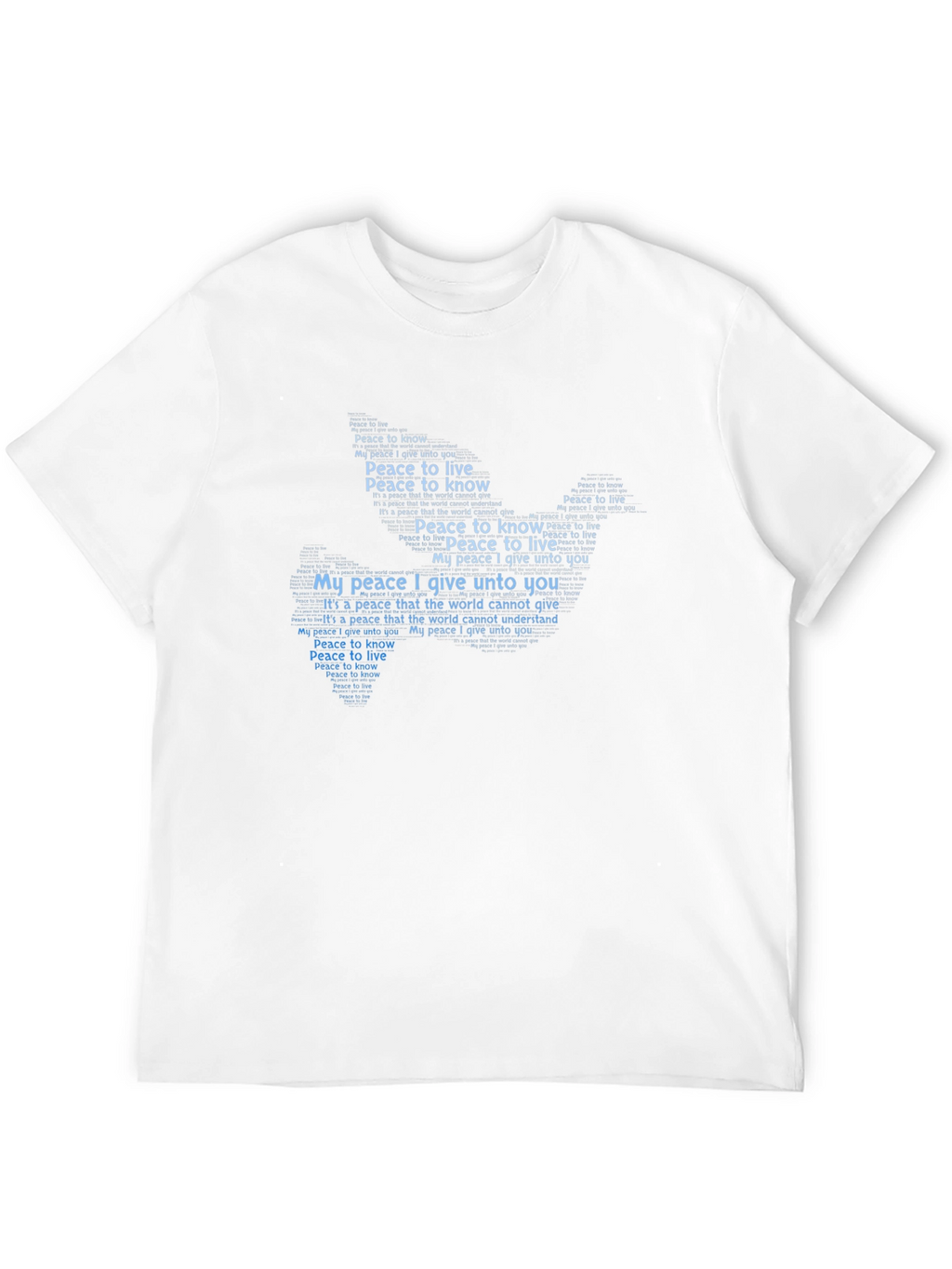 Peace Dove Word Art Graphic T-Shirt