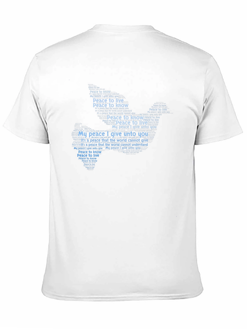 Peace Dove Word Art Graphic T-Shirt