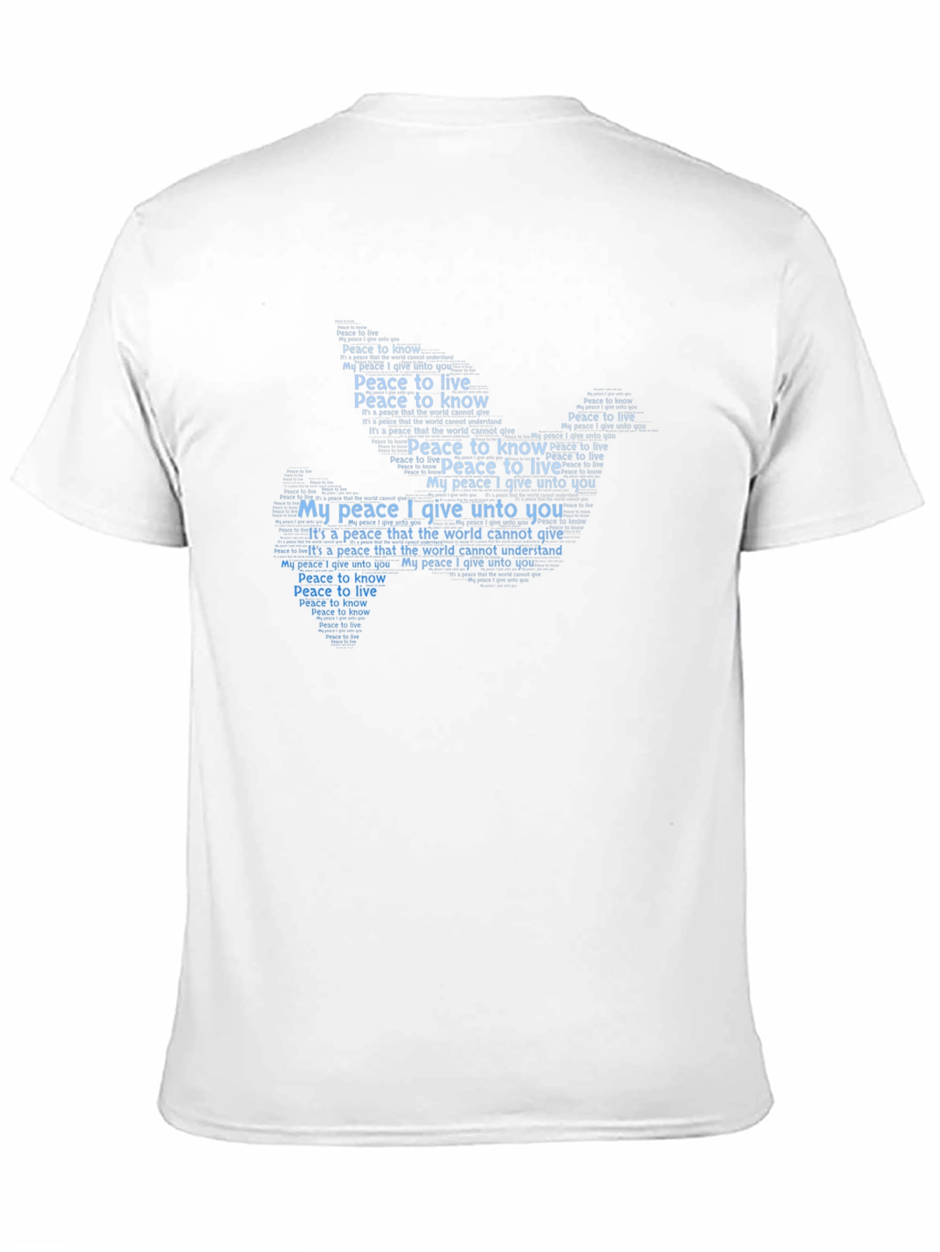 Peace Dove Word Art Graphic T-Shirt