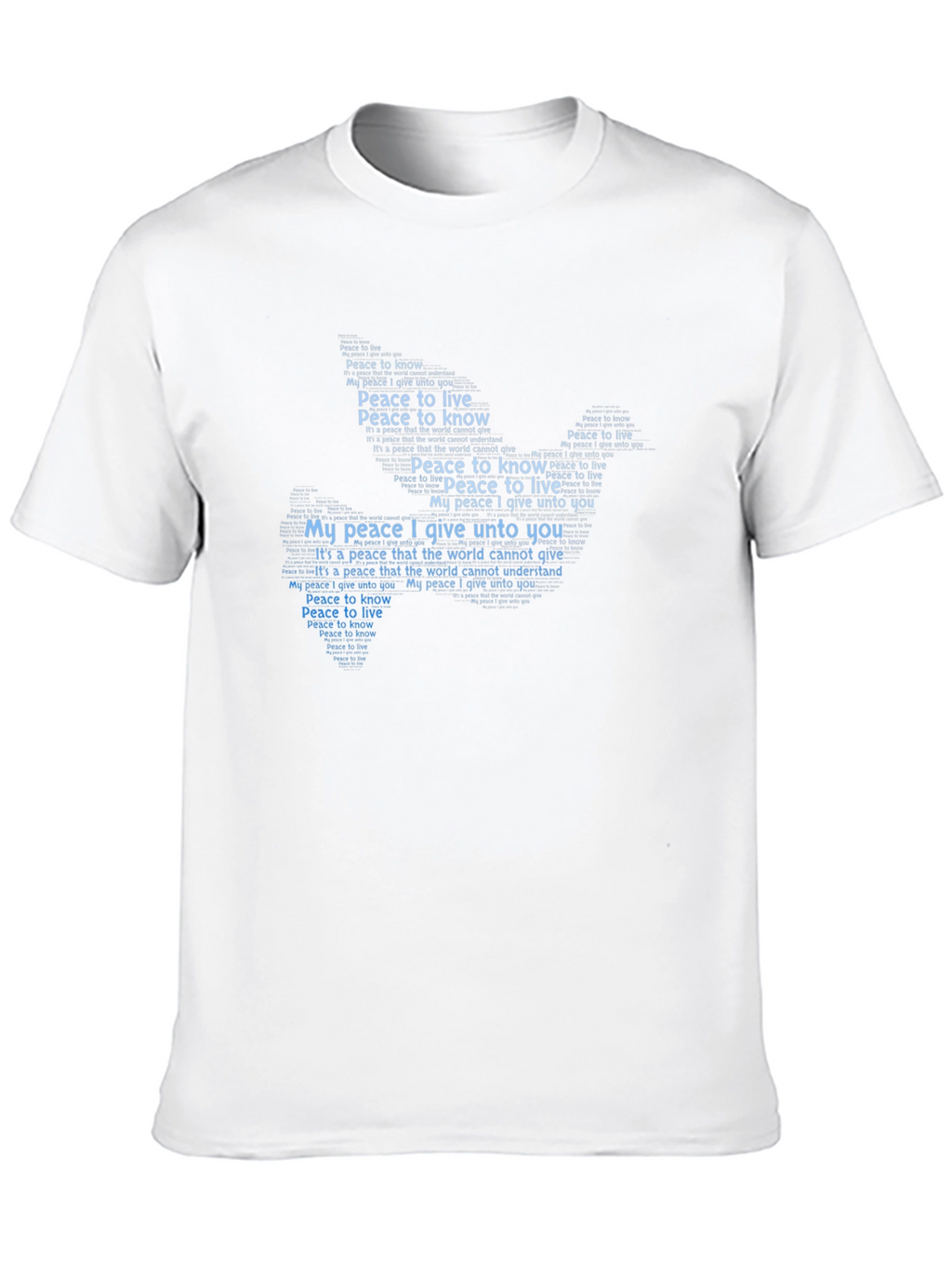 Peace Dove Word Art Graphic T-Shirt