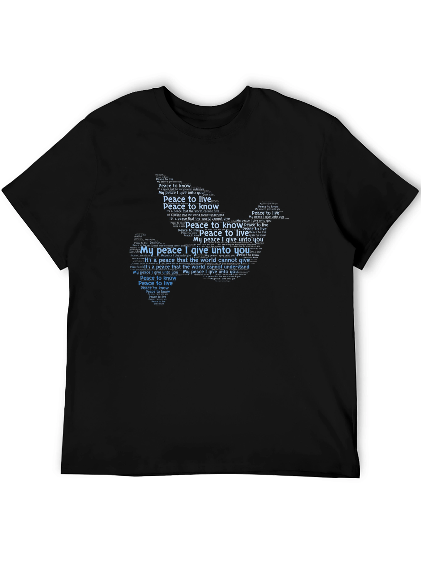 Peace Dove Word Art Graphic T-Shirt
