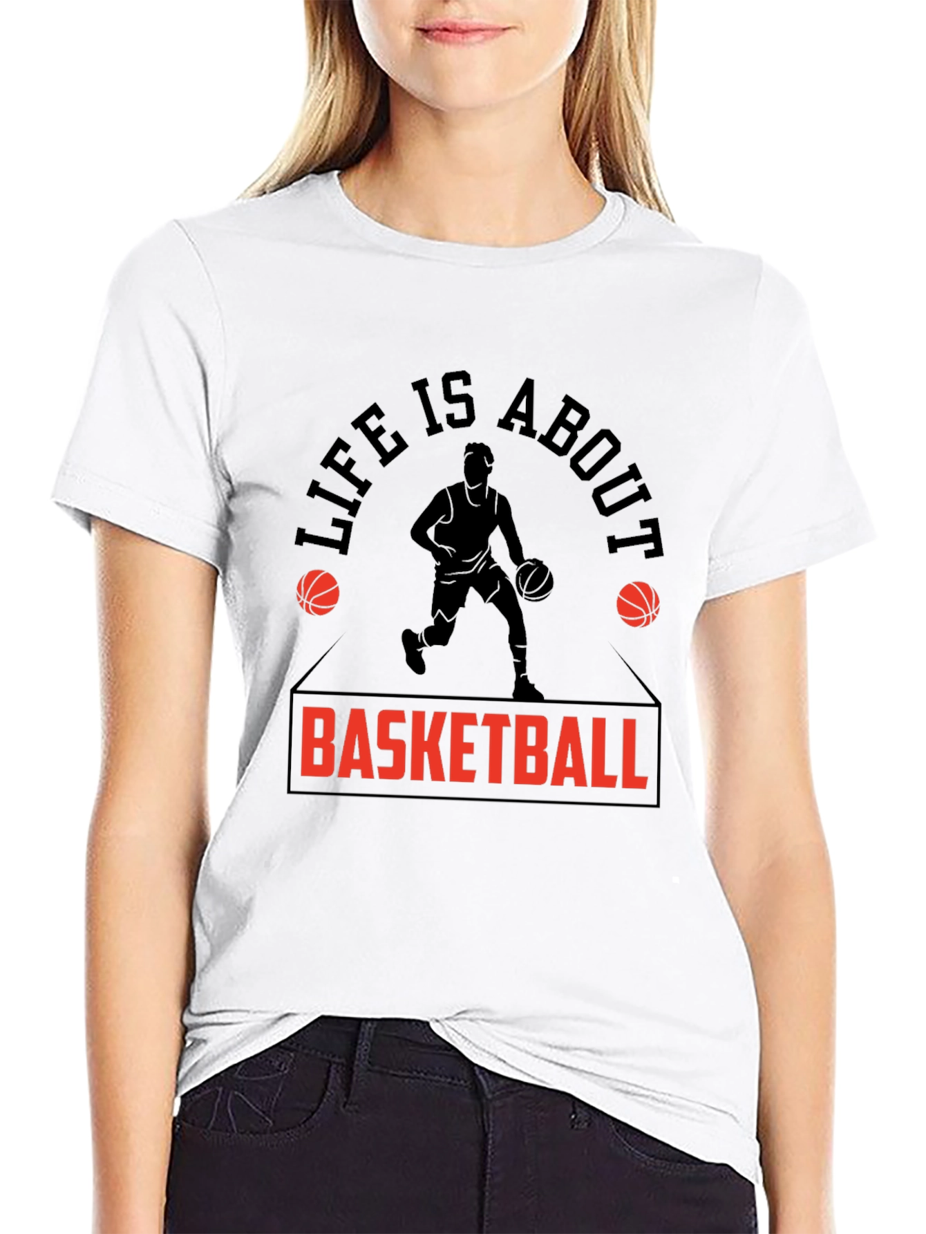 Basketball Life T-Shirt - Black Graphic Tee