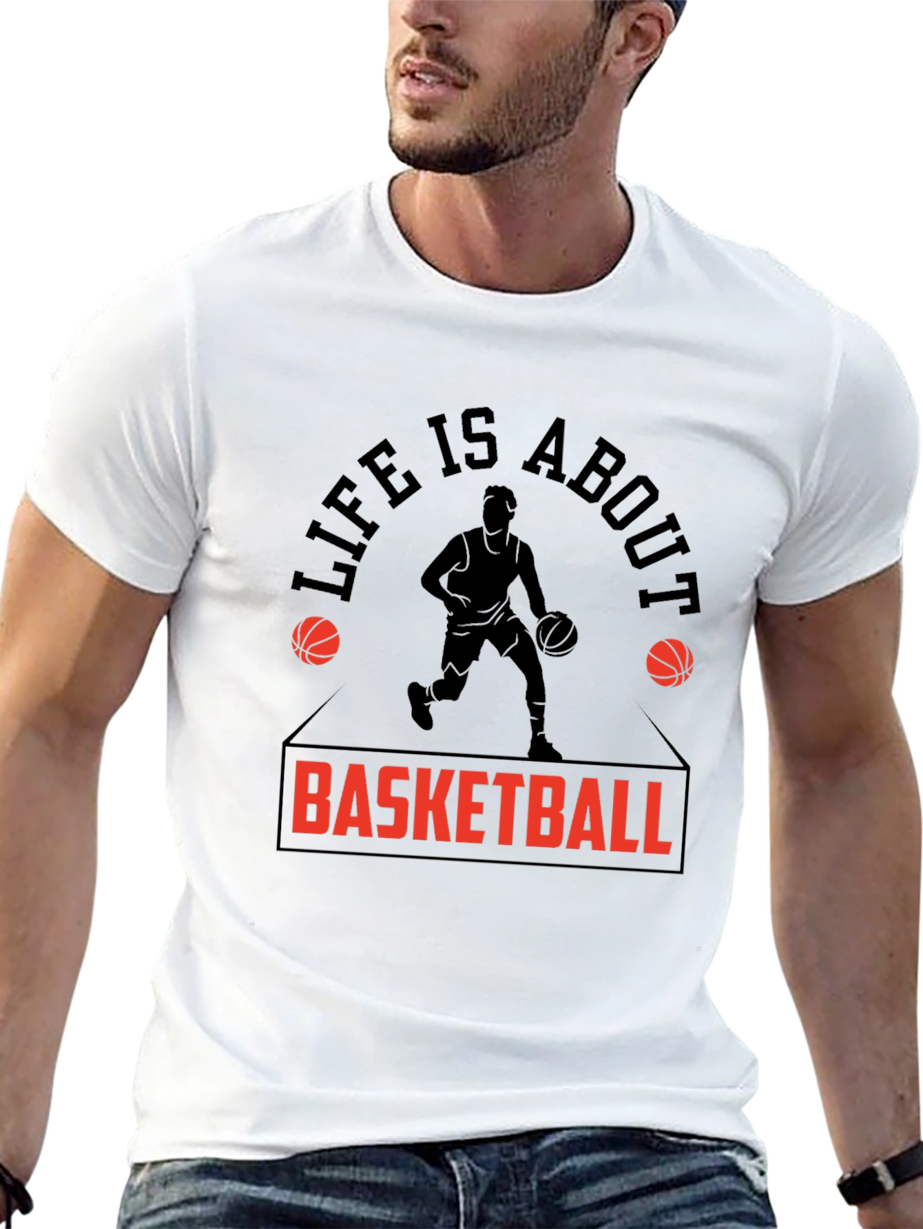 Basketball Life T-Shirt - Black Graphic Tee