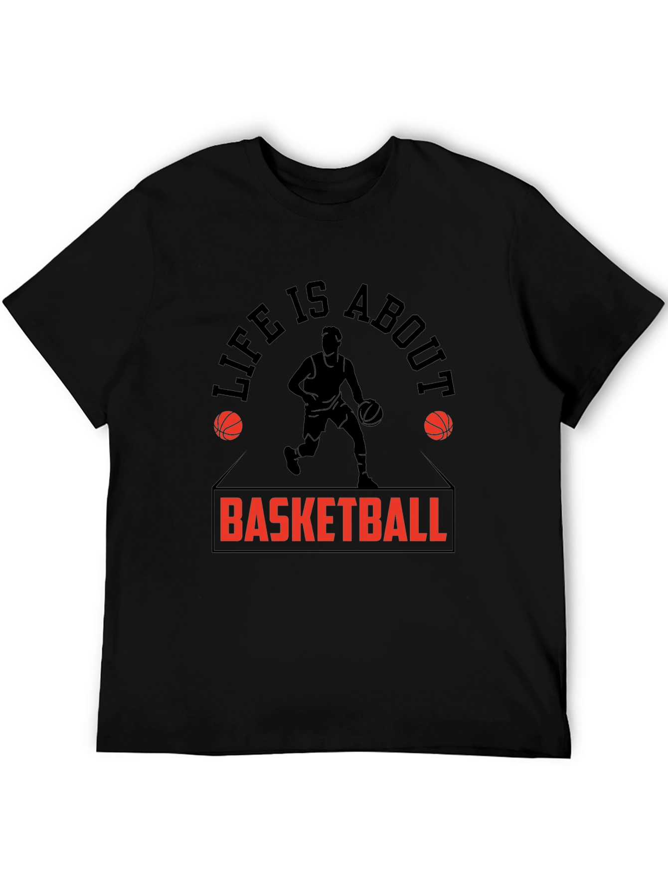 Basketball Life T-Shirt - Black Graphic Tee