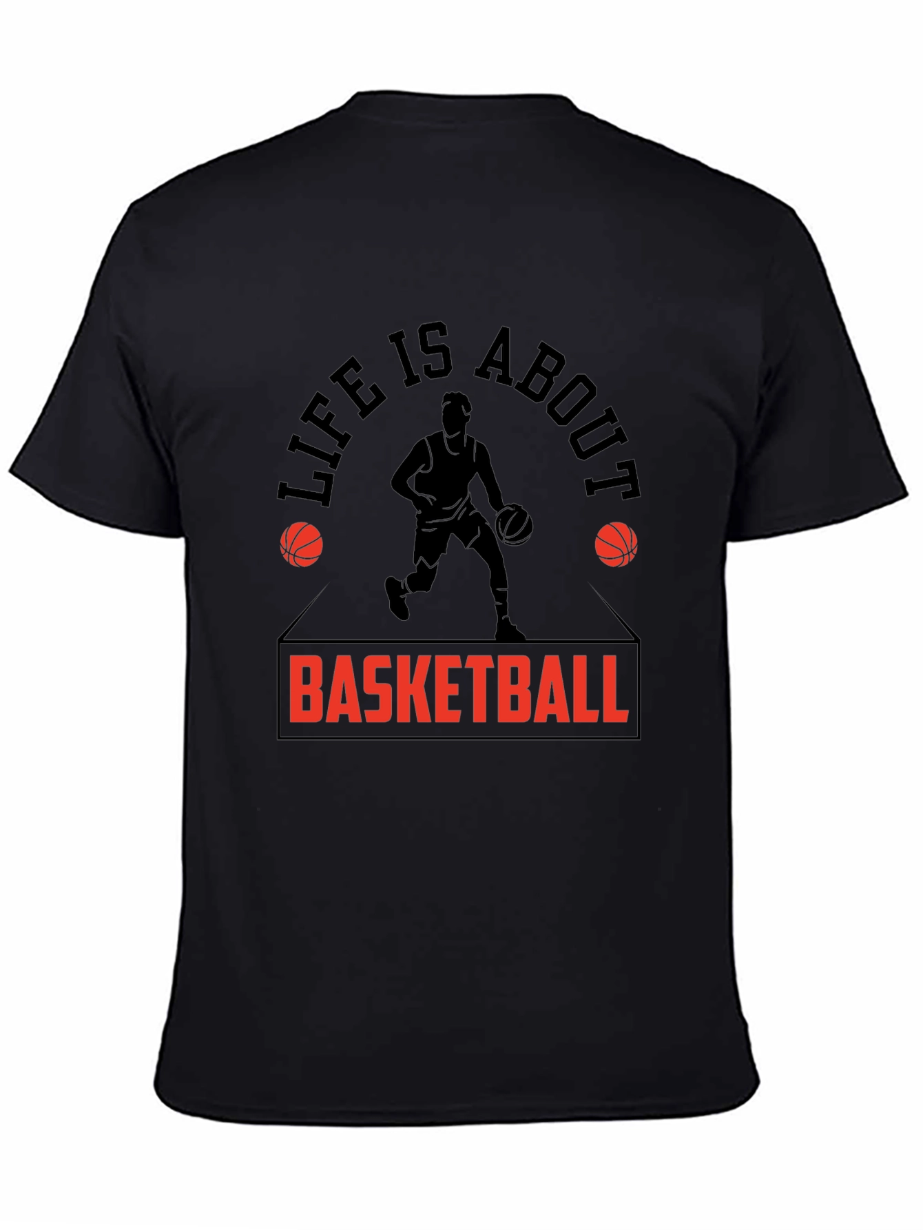 Basketball Life T-Shirt - Black Graphic Tee