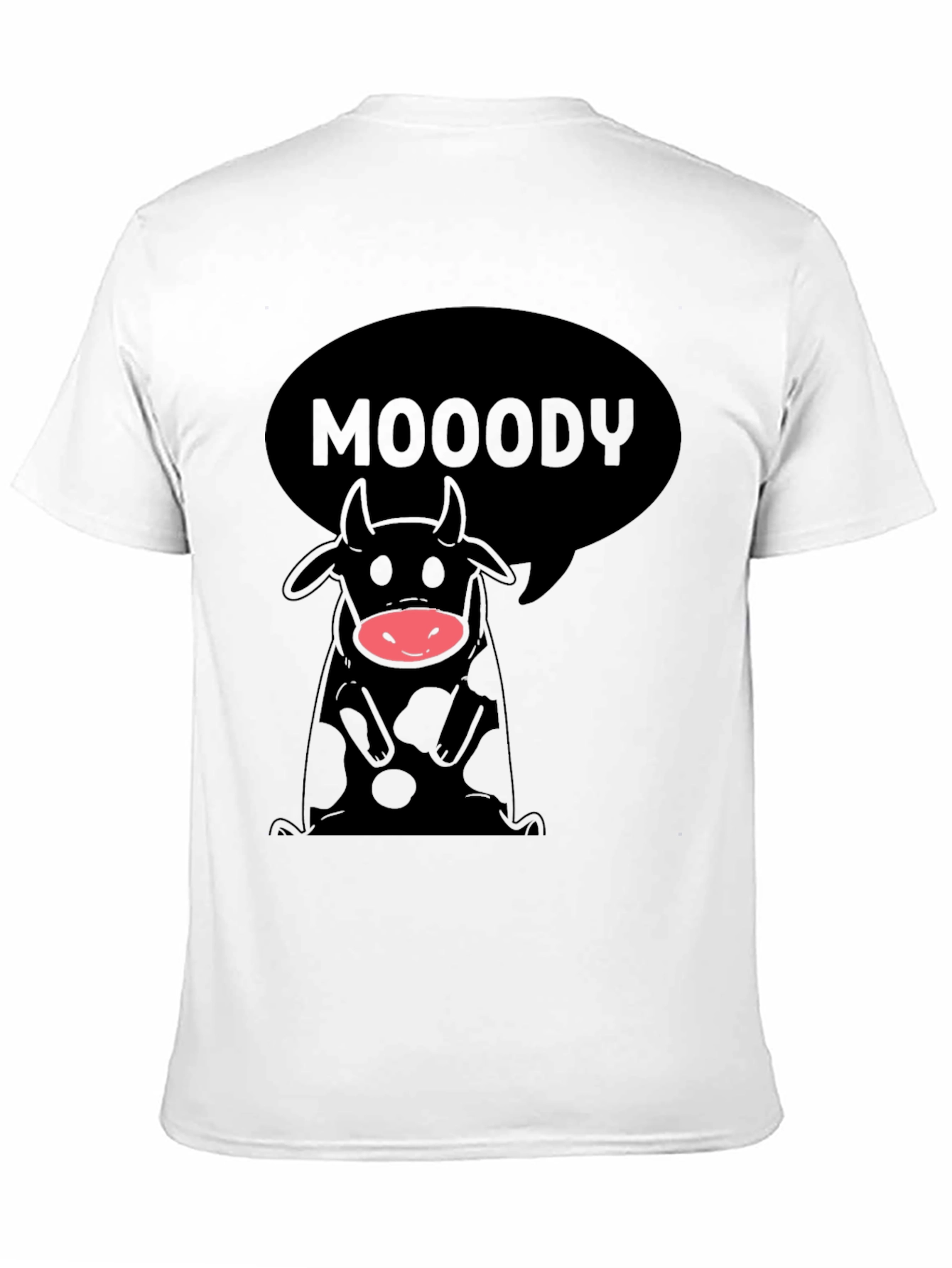 Moody Cow Graphic Tee - Black Unisex Shirt