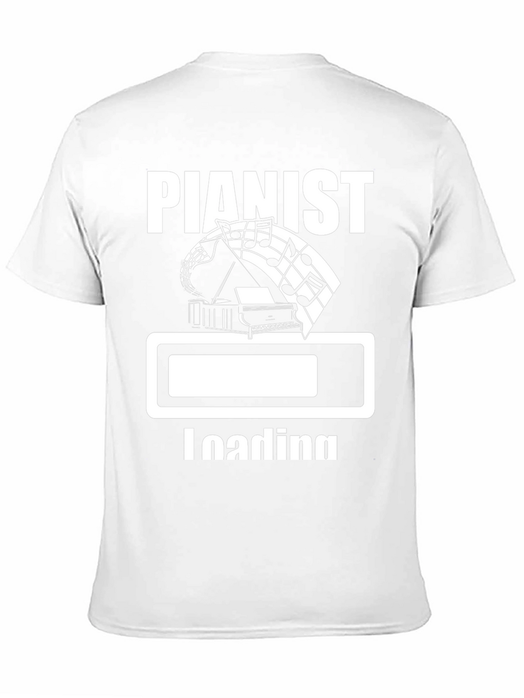 Pianist Loading Black Graphic Tee Shirt