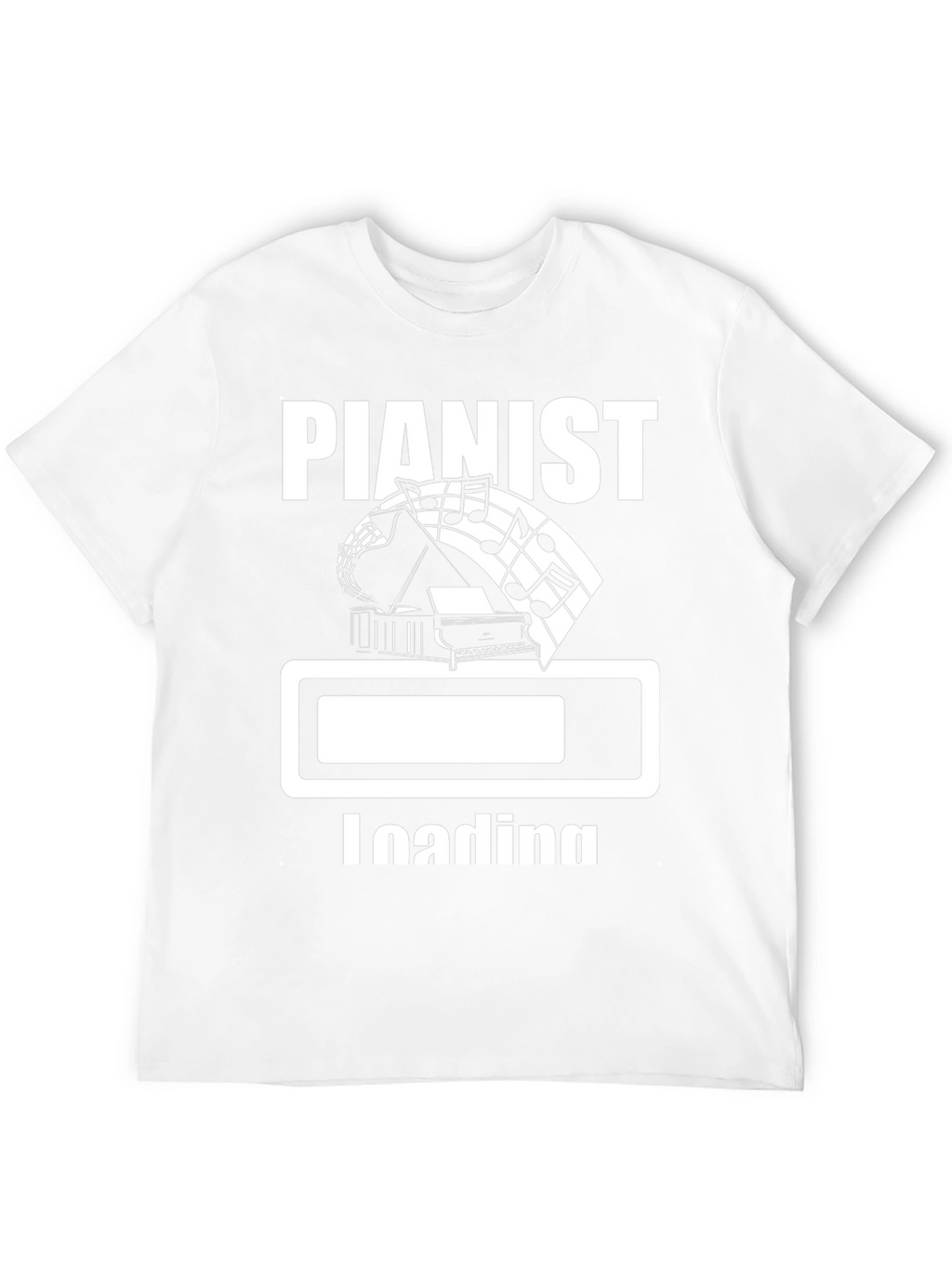 Pianist Loading Black Graphic Tee Shirt