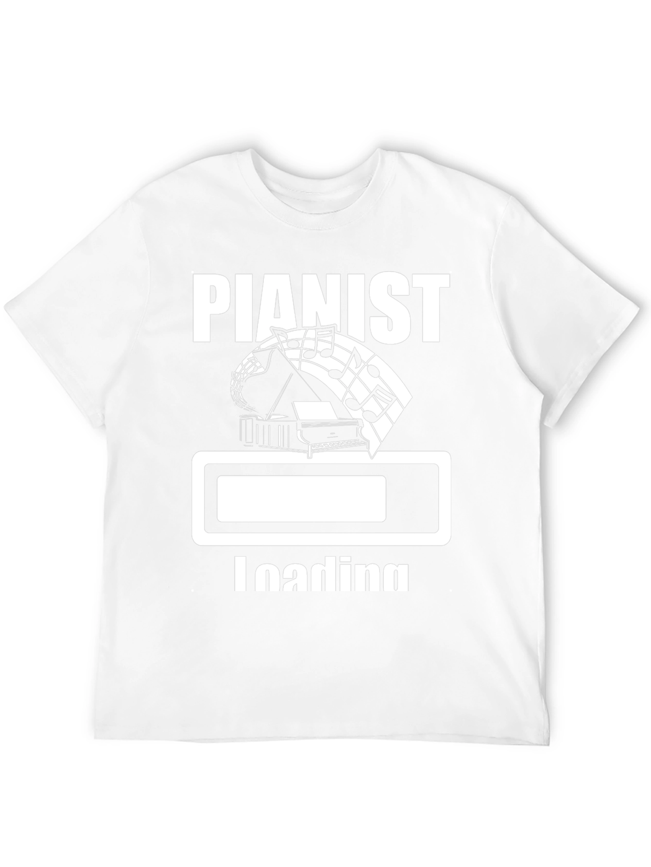 Pianist Loading Black Graphic Tee Shirt