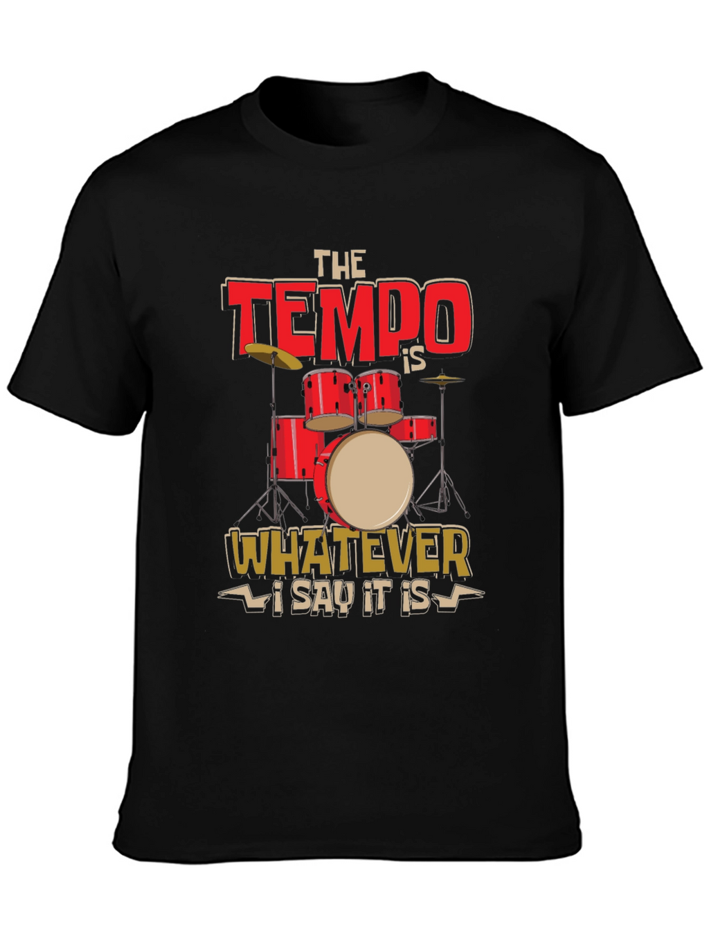Tempo Drummer T-Shirt - Music Lover Tee