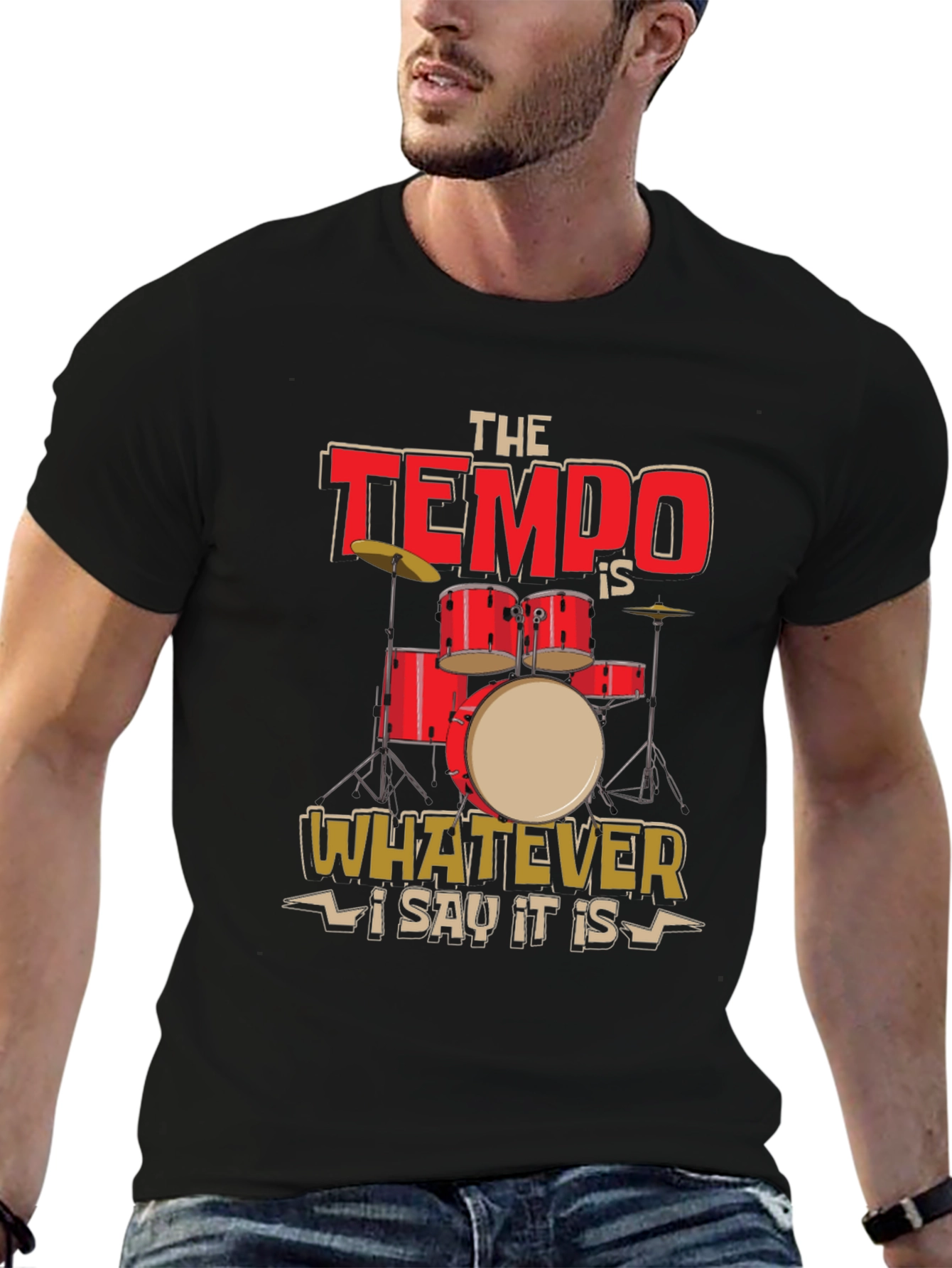 Tempo Drummer T-Shirt - Music Lover Tee