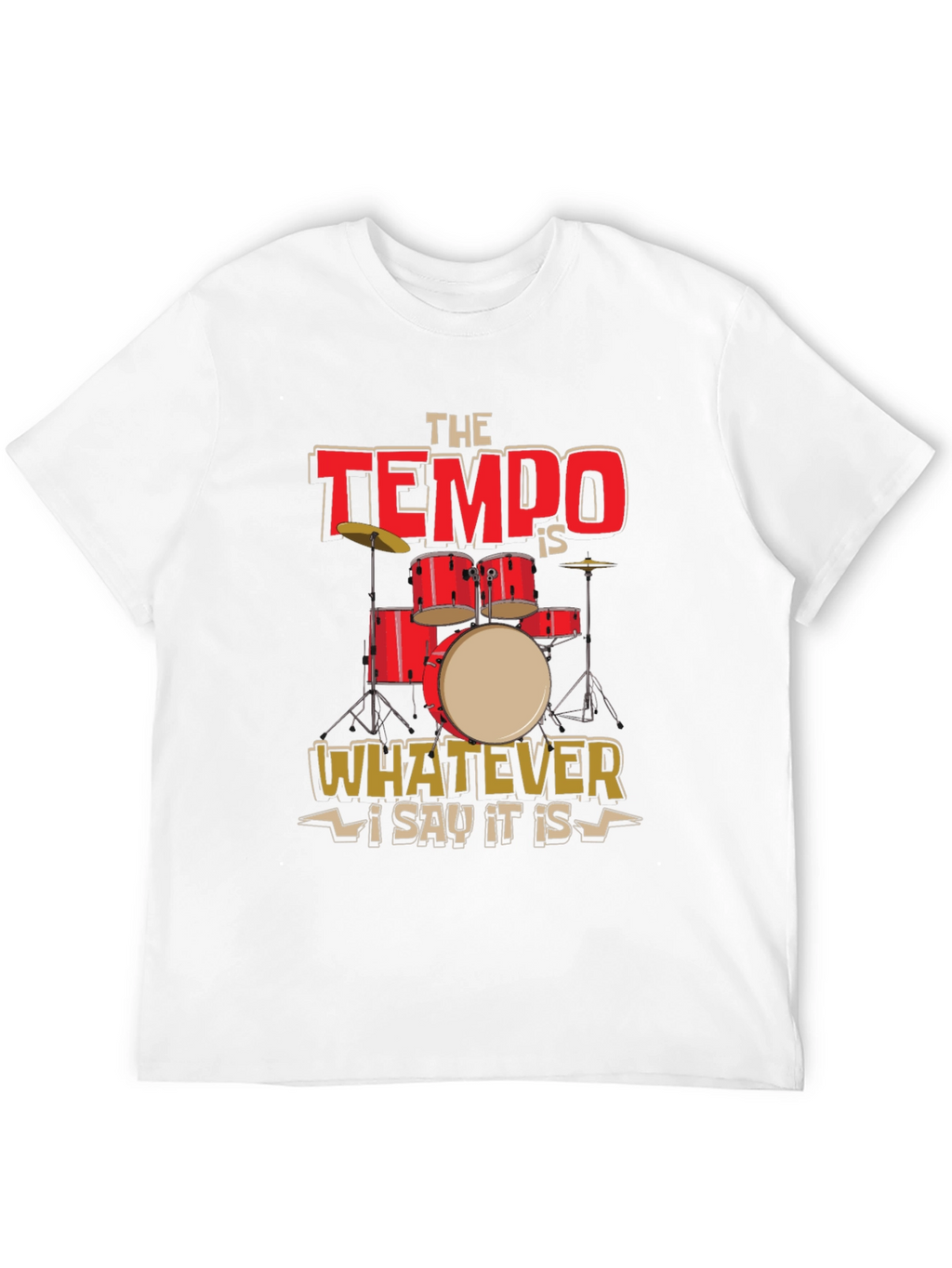Tempo Drummer T-Shirt - Music Lover Tee