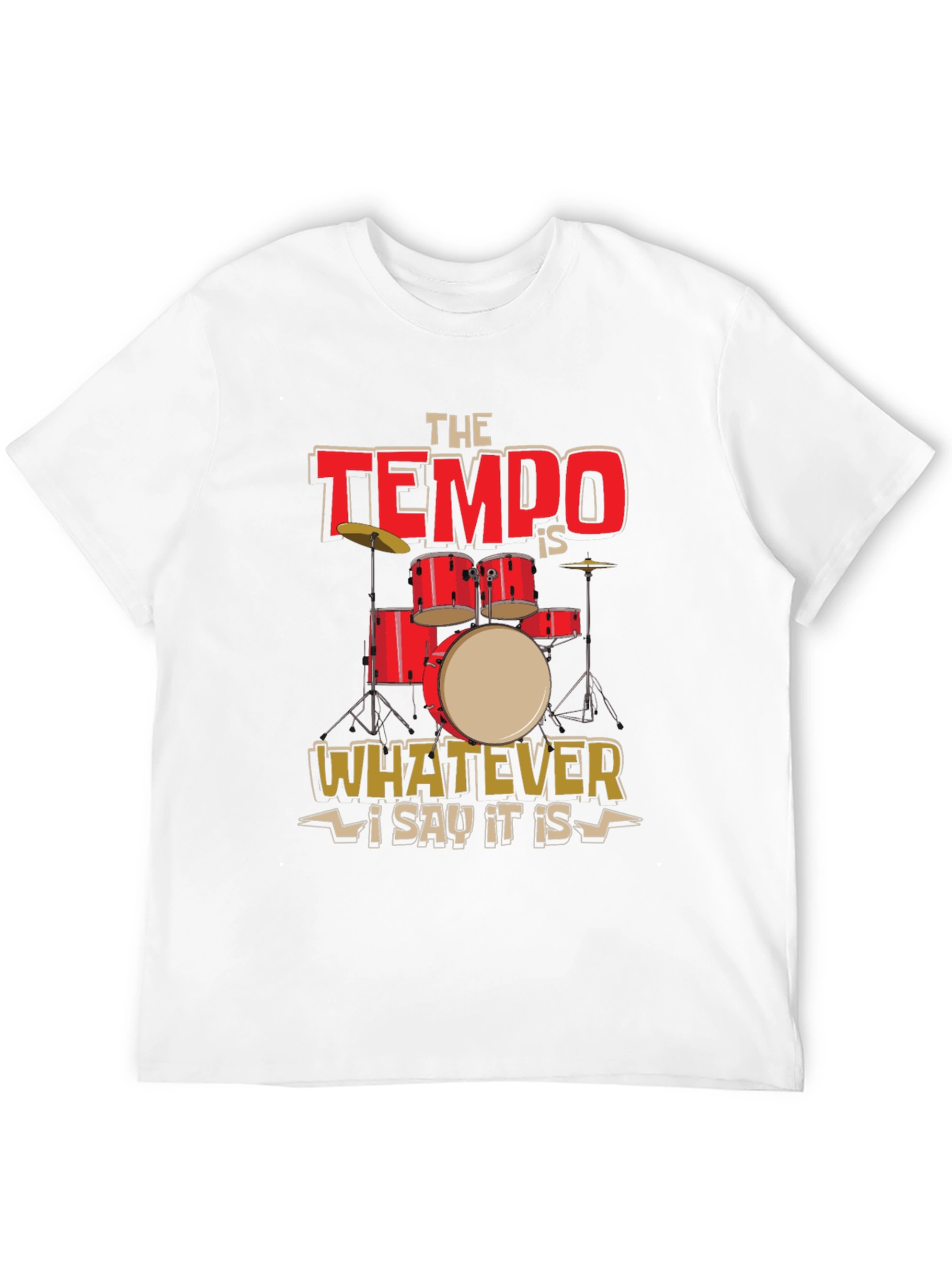 Tempo Drummer T-Shirt - Music Lover Tee