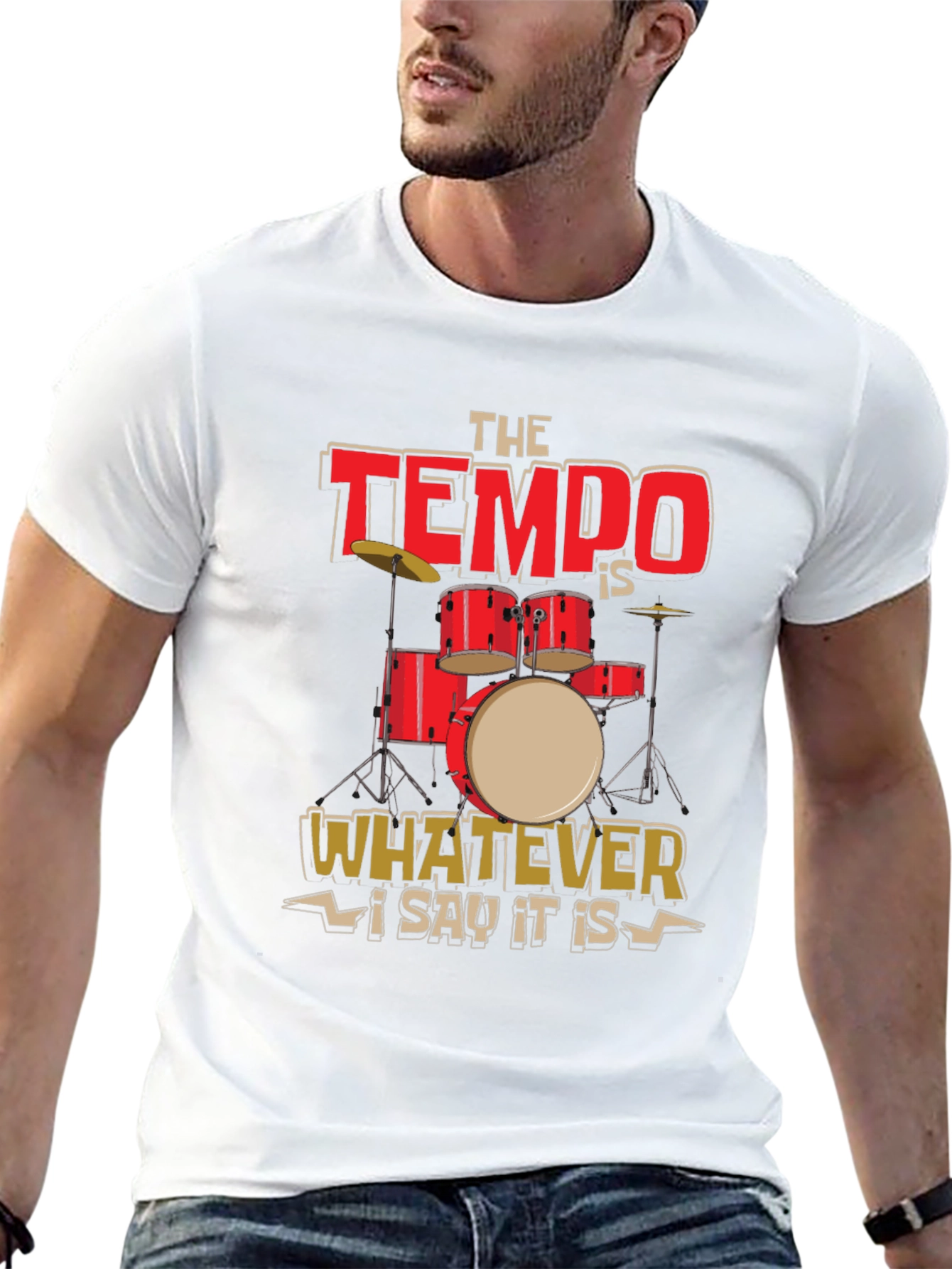 Tempo Drummer T-Shirt - Music Lover Tee