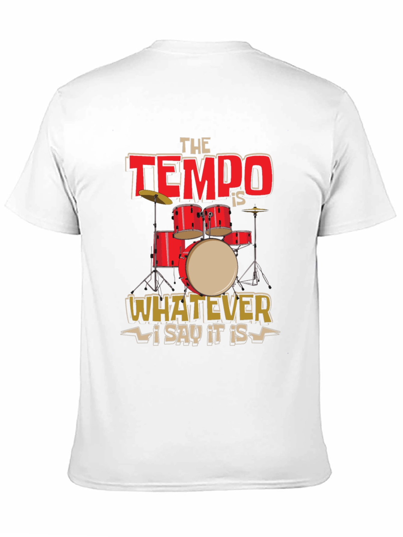 Tempo Drummer T-Shirt - Music Lover Tee